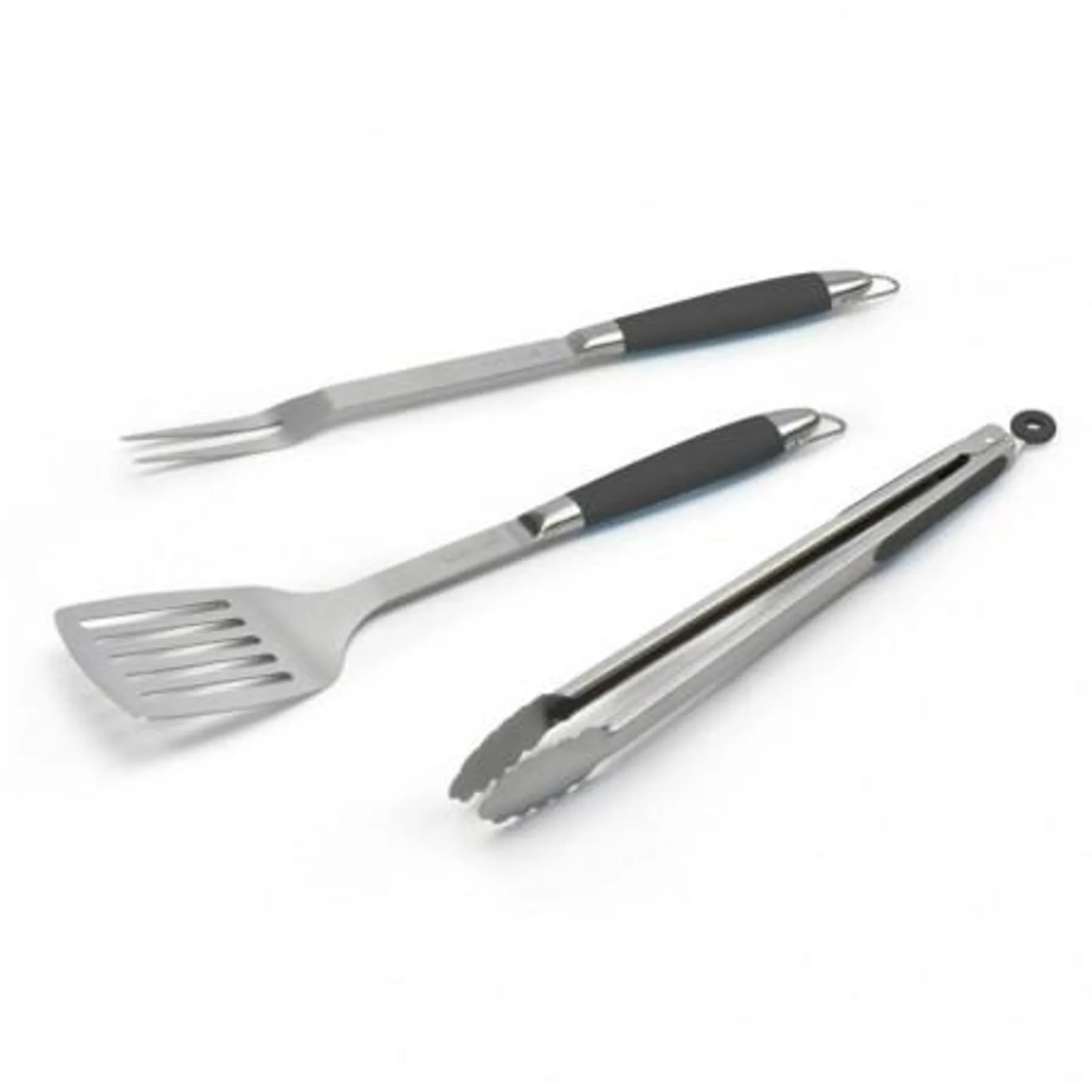 SET BBQ 3 UTENSILIOS INOX 43CM