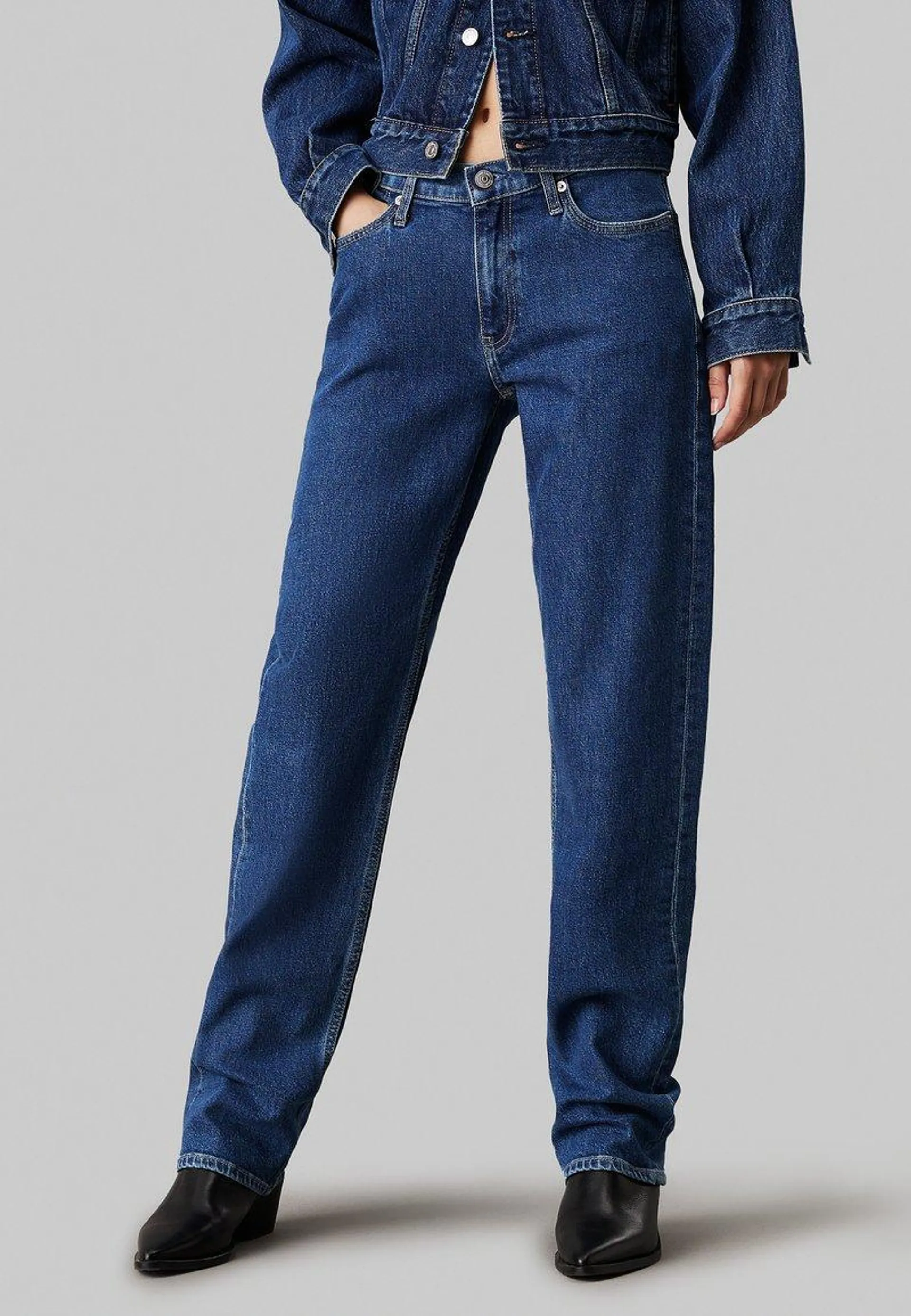 STRAIGHT - Vaqueros rectos - denim medium