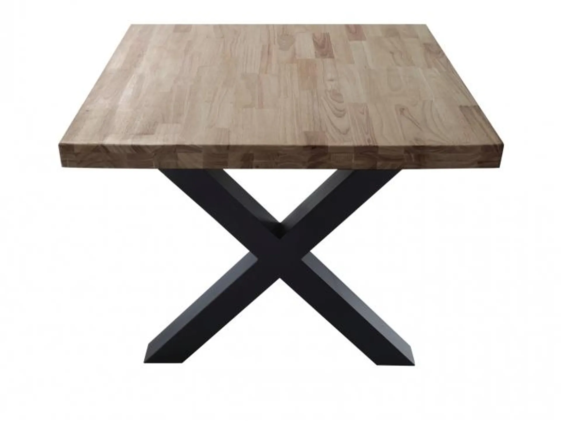 Mesa de comedor fija de 160 cm color roble americano-negro
