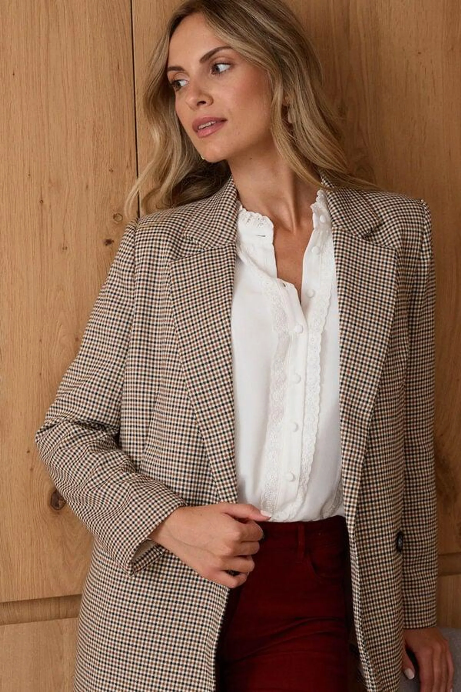 Blazer de cuadros Bella