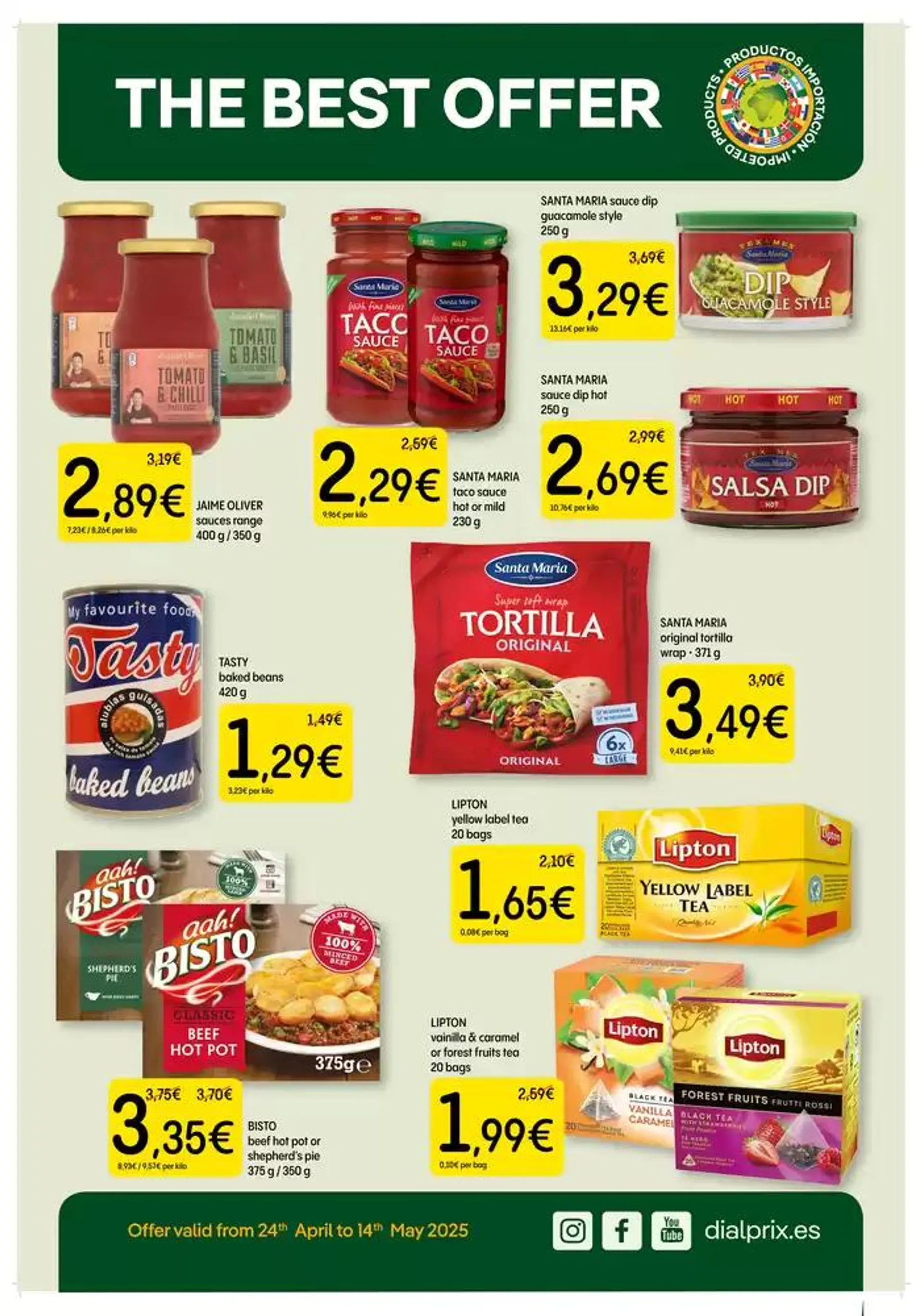 Offer valid from 24 dialprix.es th April to 14th May - 1