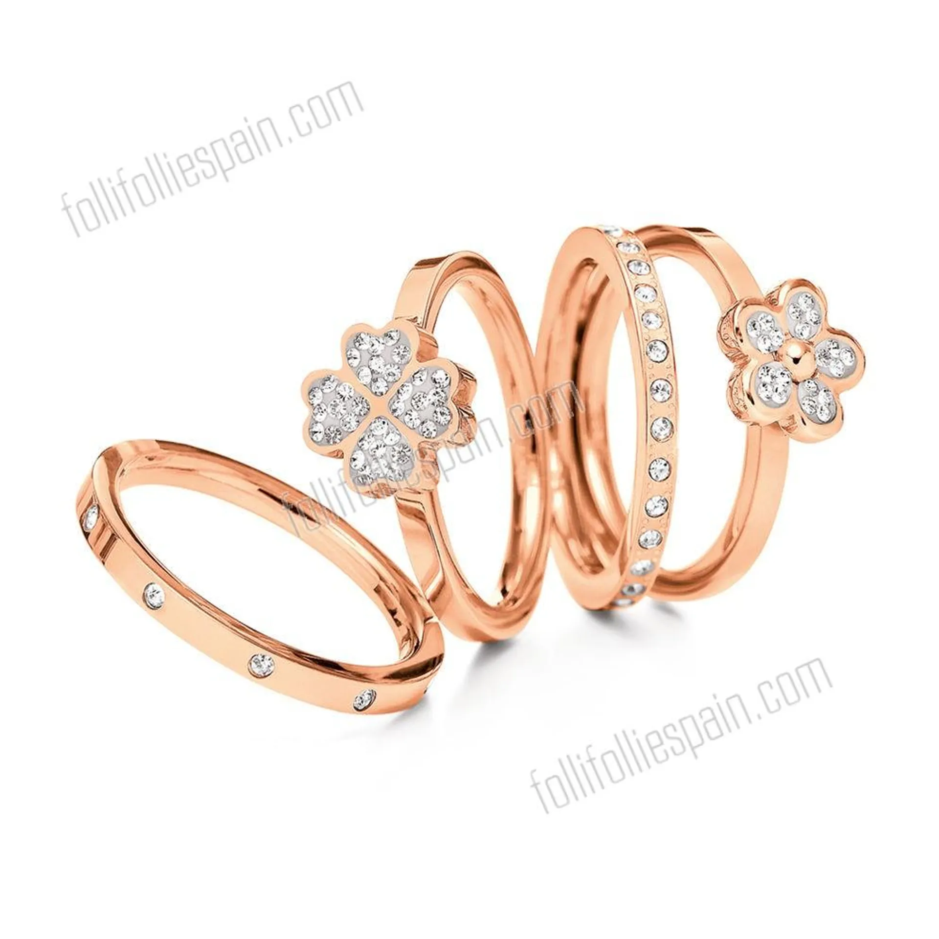 Folli Follie Follie Heart4Heart y di Fiori Anillo 44% de descuento en venta