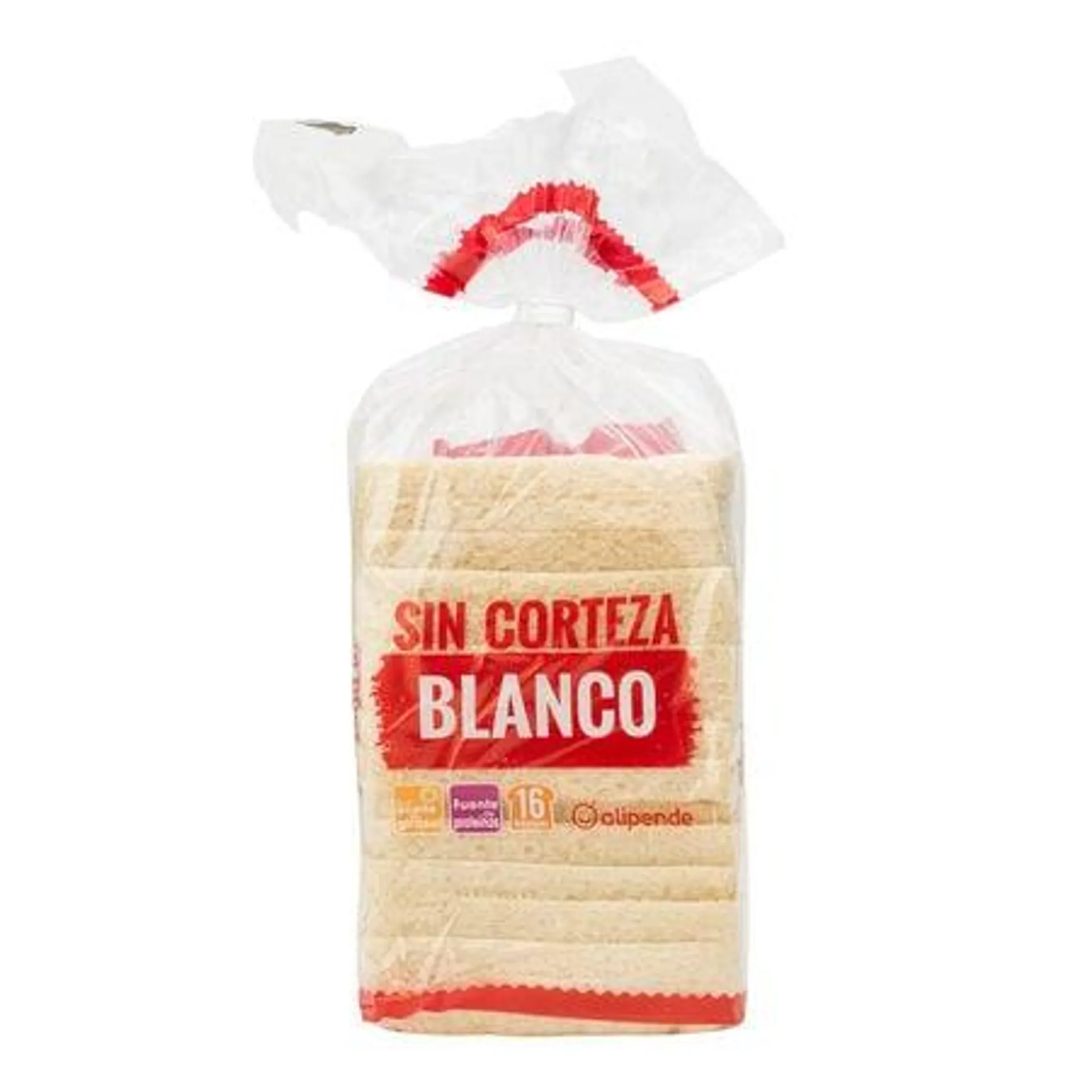 Pan de molde sin corteza Alipende 450g