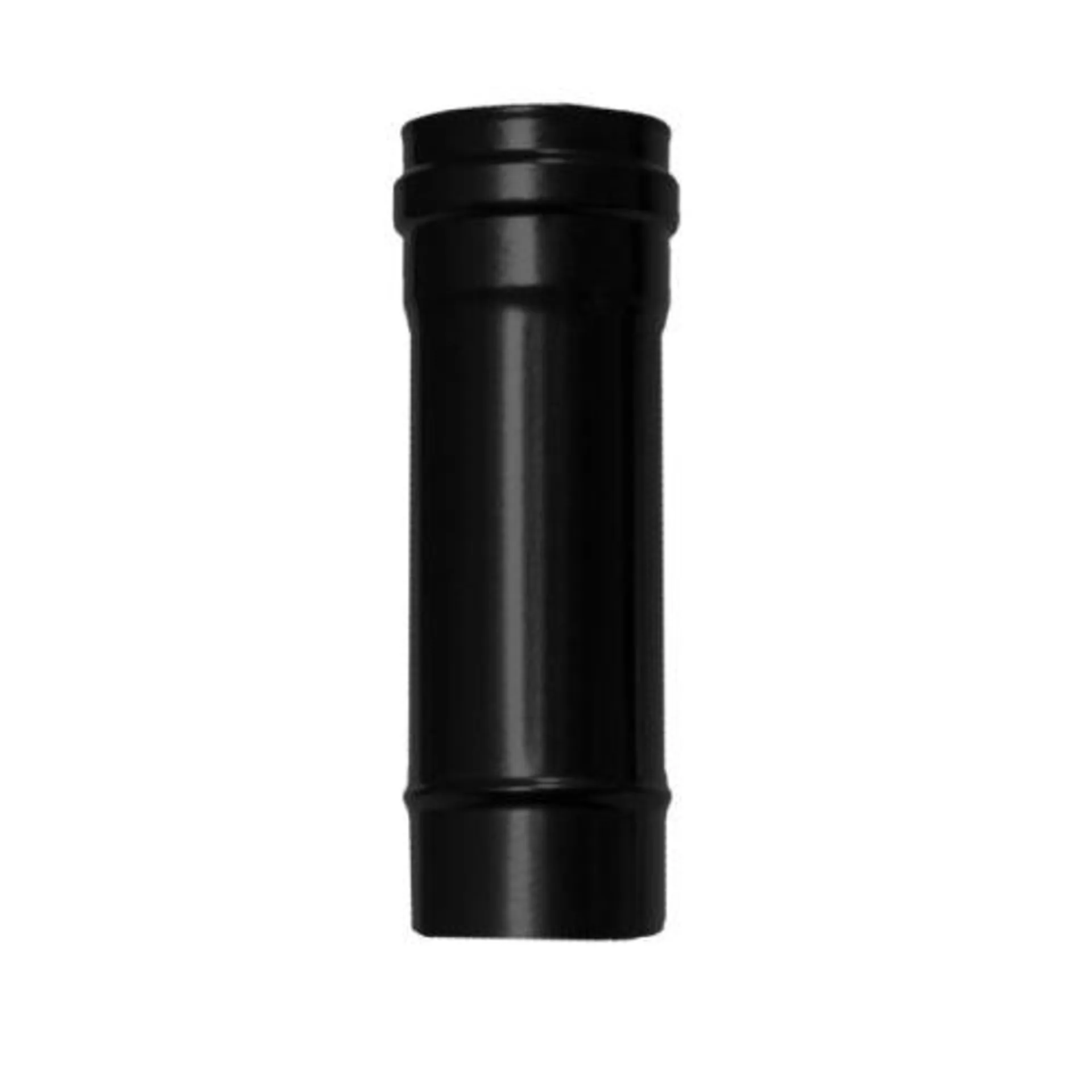 Tubo estufa pellet ø80mmx25cm acero esmaltado vitrificado negro exojo pvt08025