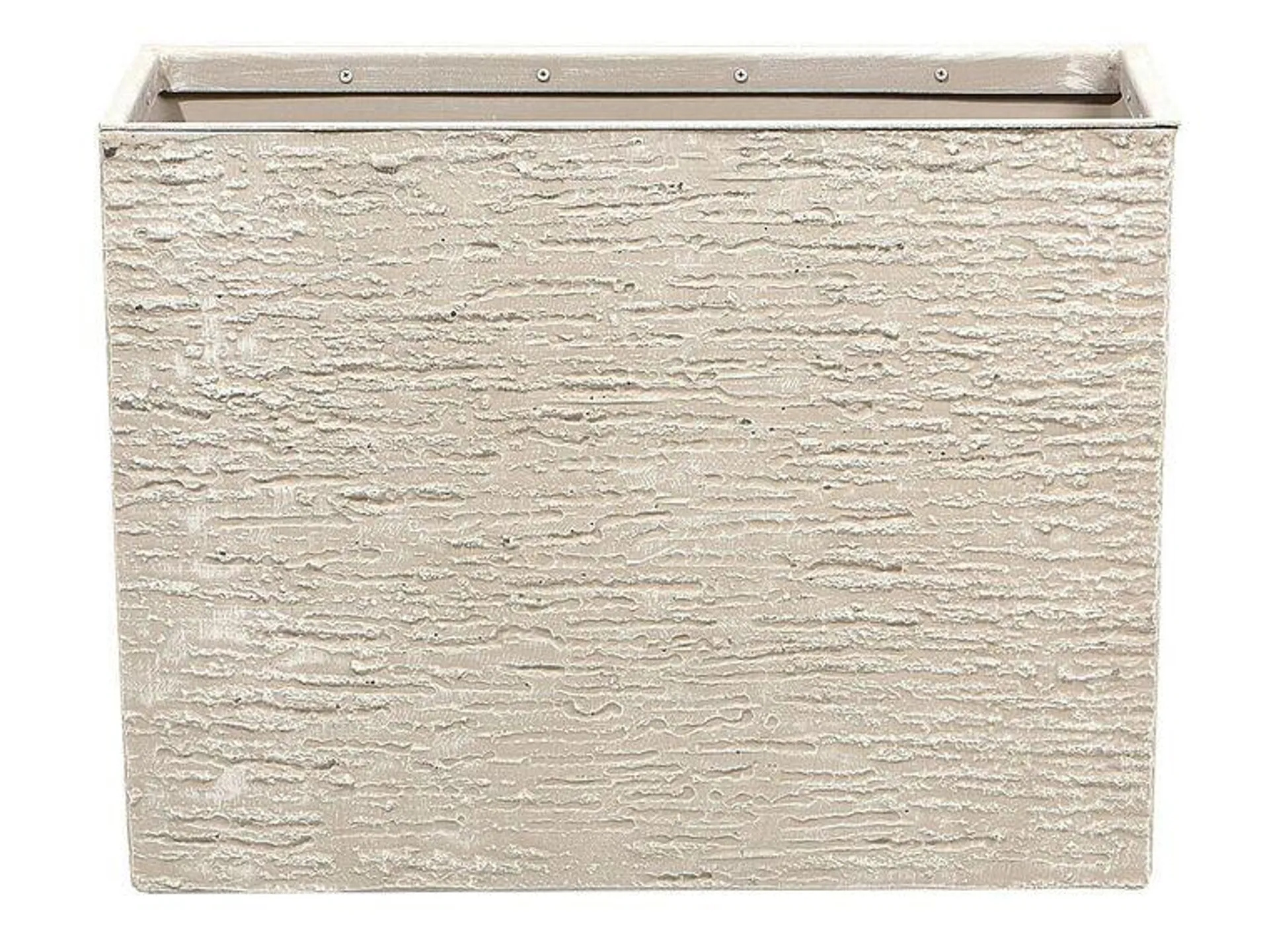 Maceta rectangular beige 25x60x45 cm EDESSA