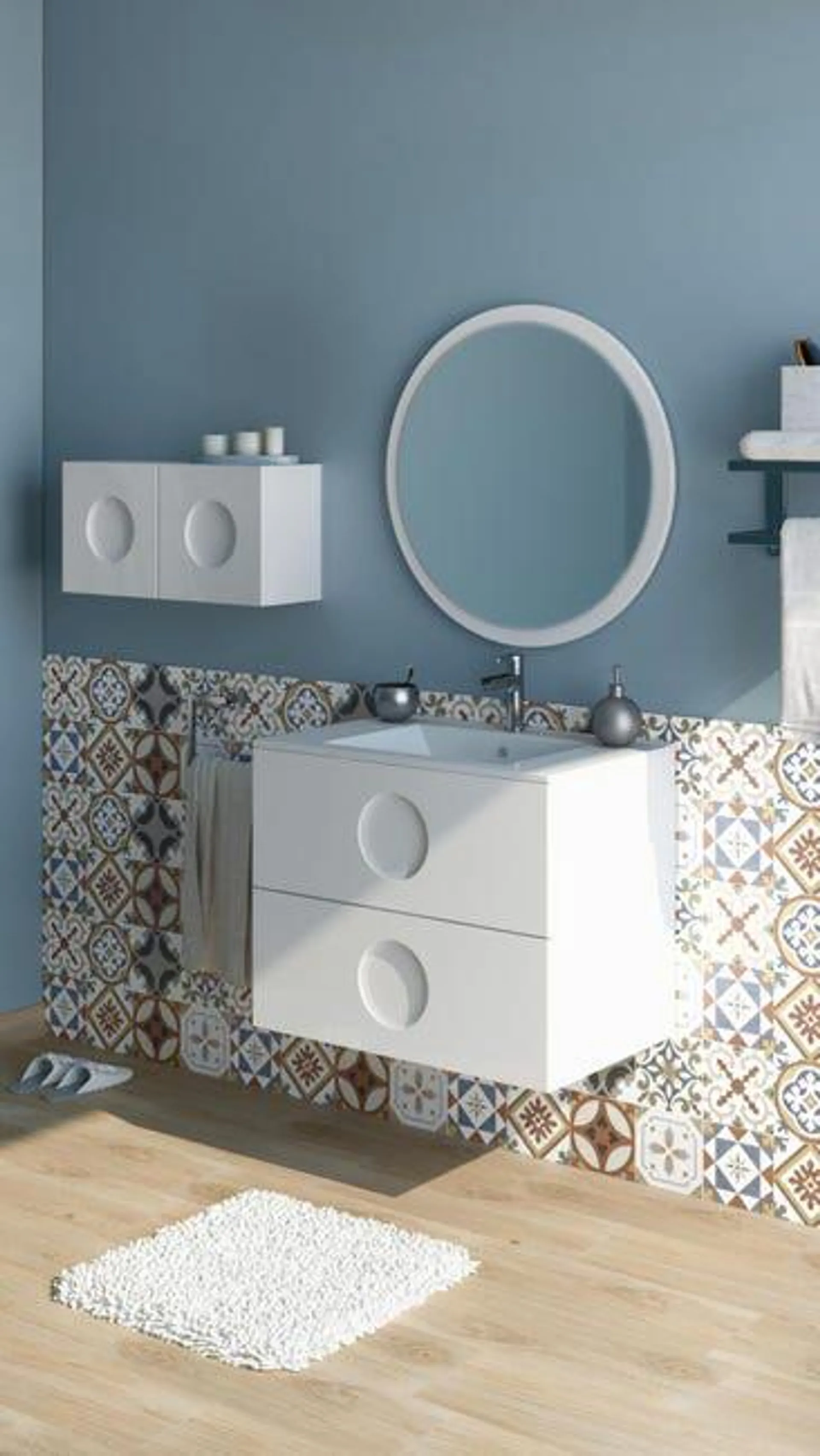 Mueble de baño con lavabo Sphere blanco 70x45 cm Ver detalles del producto