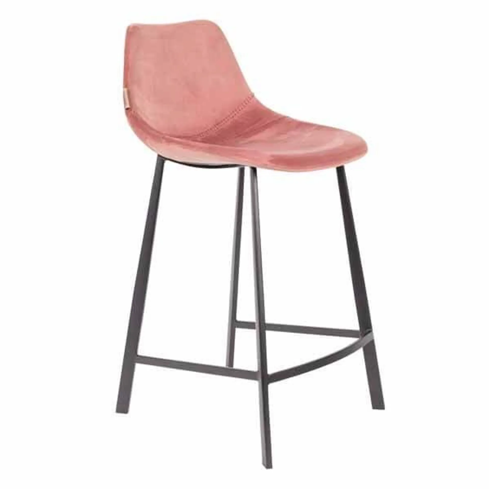 Taburete Cocina Terciopelo Rosa Franky