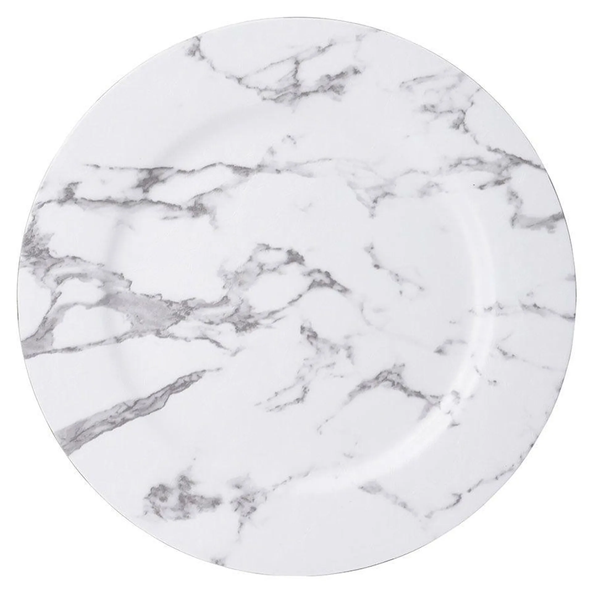 Plato marmol blanco 33 cm Koopman