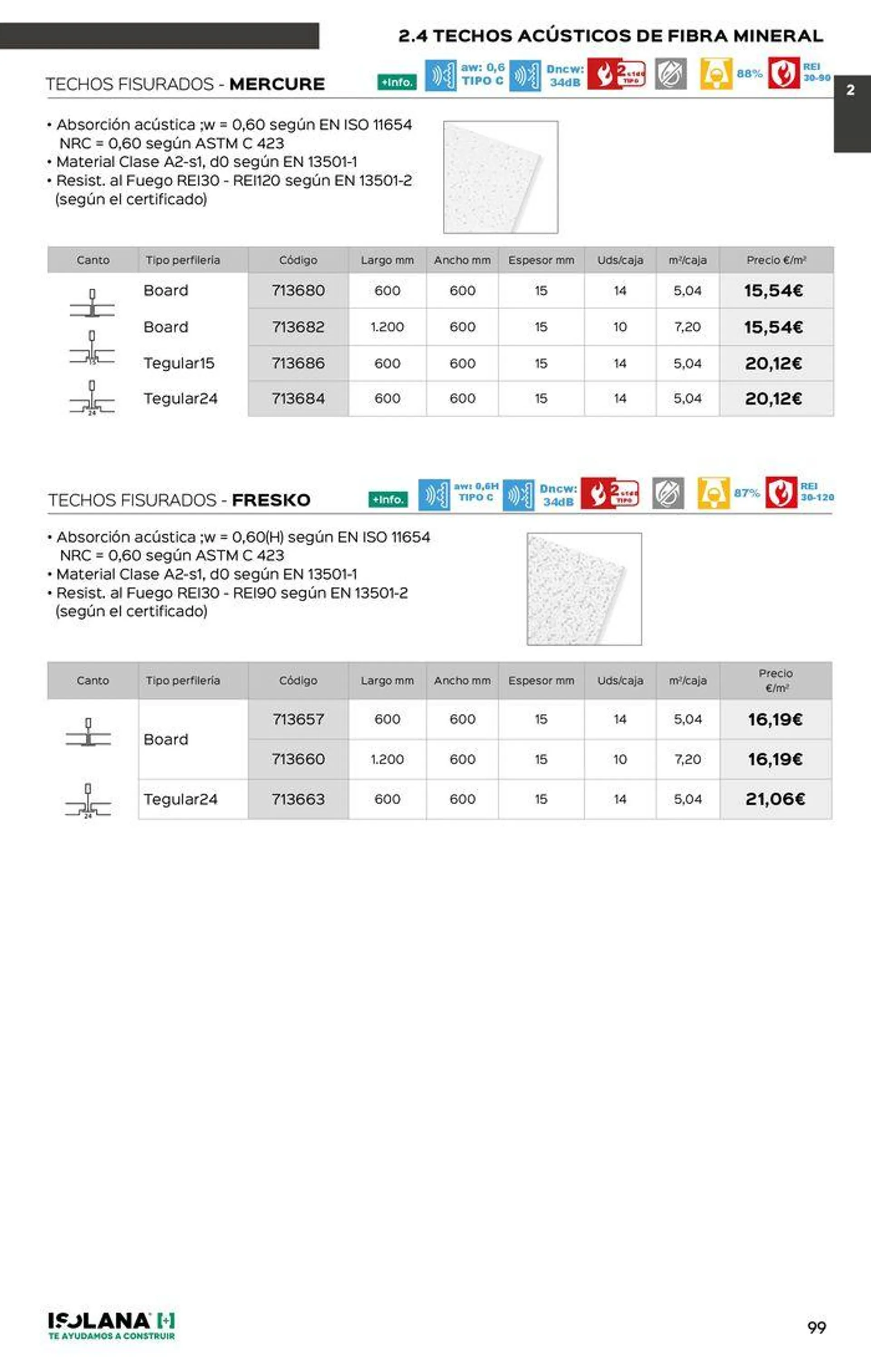 Catálogo de TECHOS ACÚSTICOS – TARIFA ISOLANA 2024 11 de junio al 30 de junio 2024 - Página 24