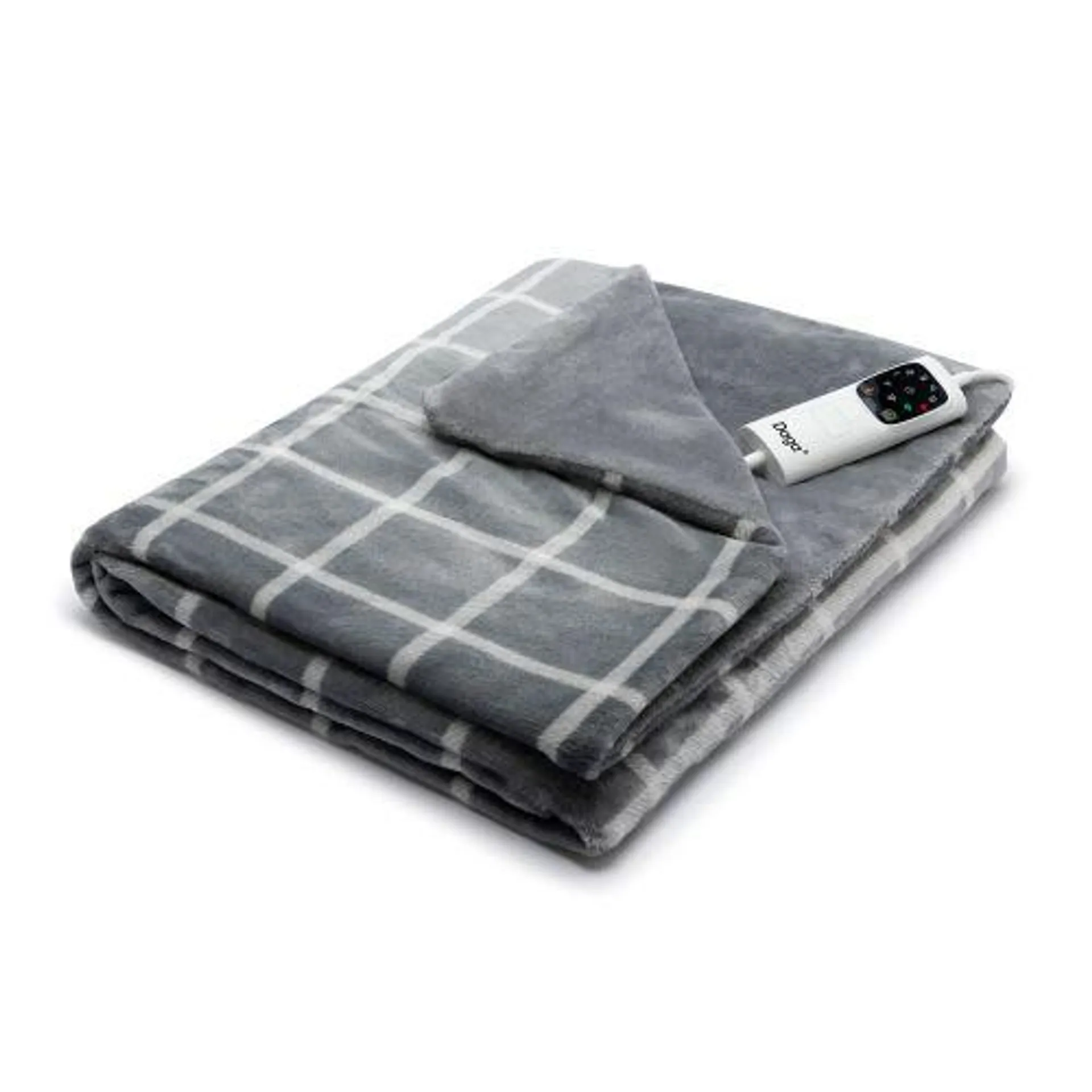 Manta electrica temporizador 3 programas 6 temperaturas 150x95 textil gris relax