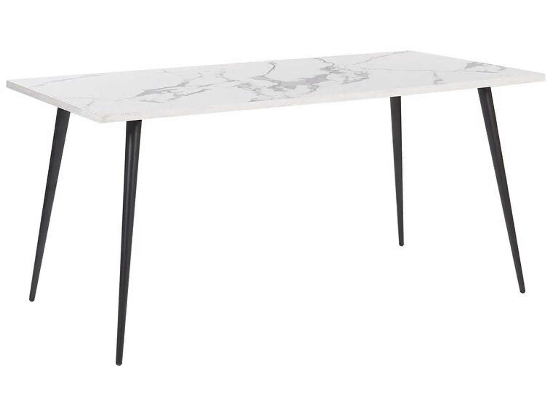 Mesa de comedor blanco/negro 160 x 80 cm SANTIAGO