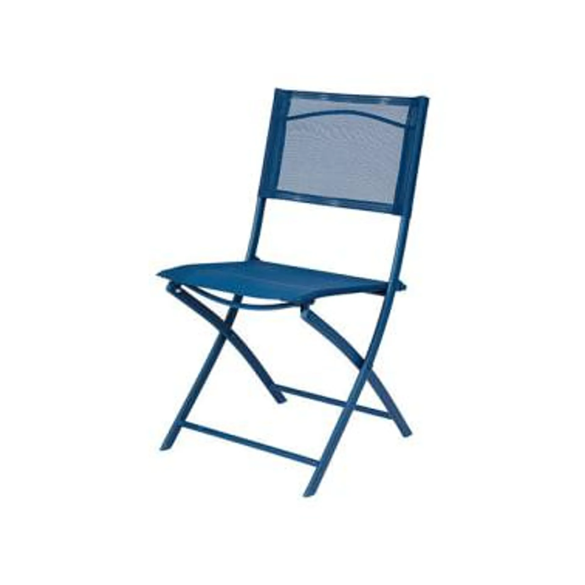 Silla De Jardín Plegable Saba Azul 84,5 X 46,5 X 50 cm Goodhome