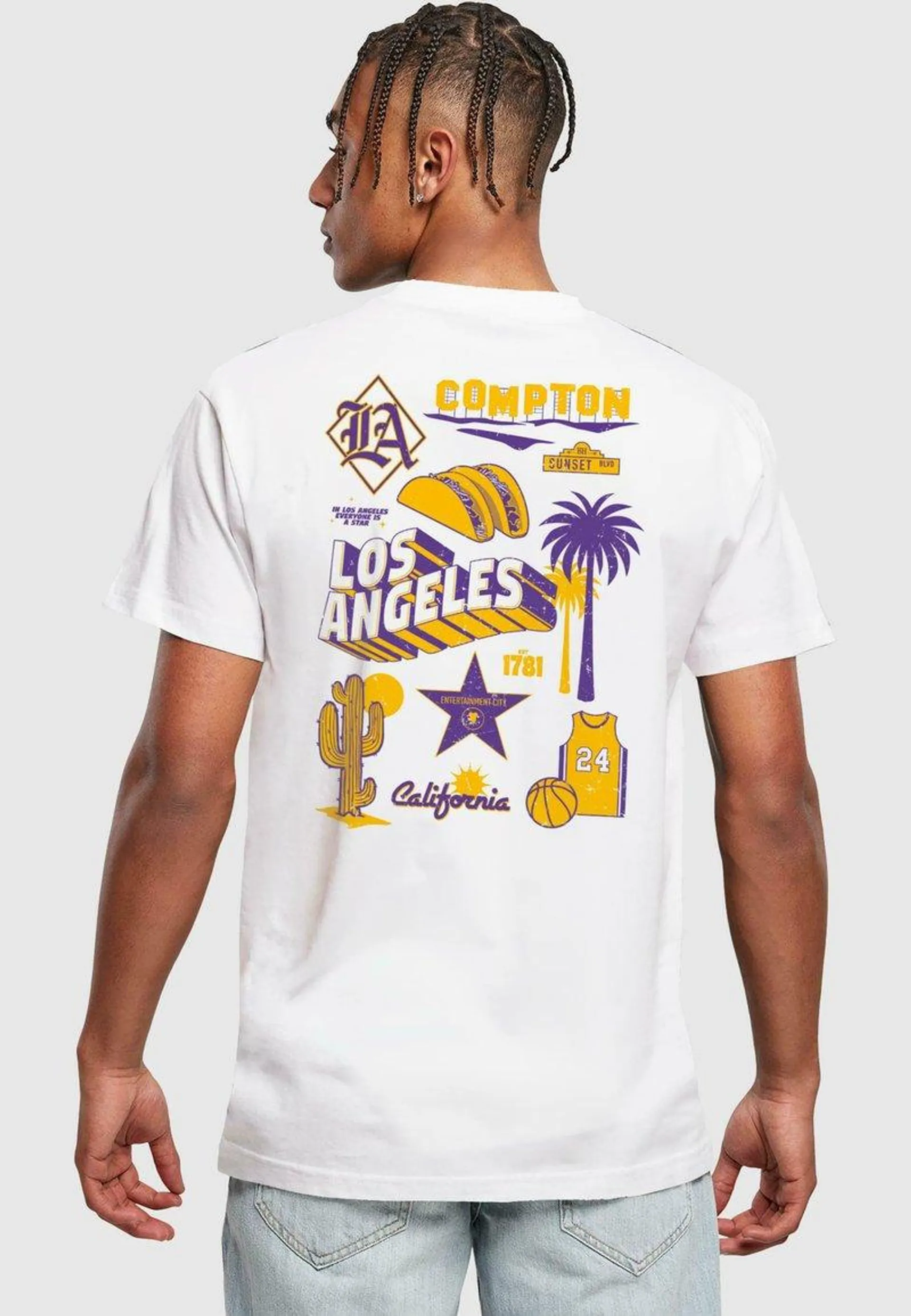LA CITY - Camiseta estampada - white