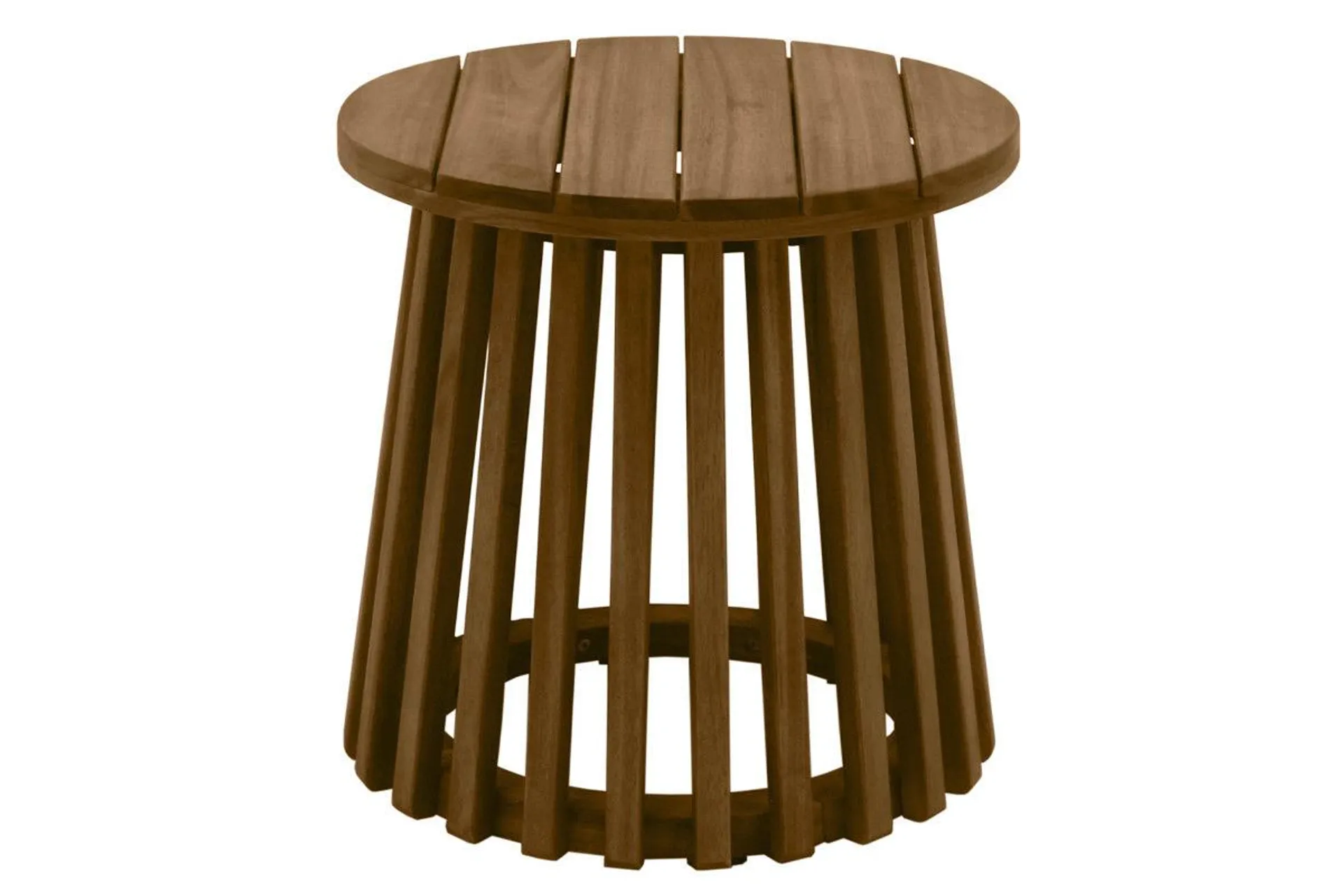 Mesa de centro de jardín redonda de madera maciza 40 cm - NASSAU