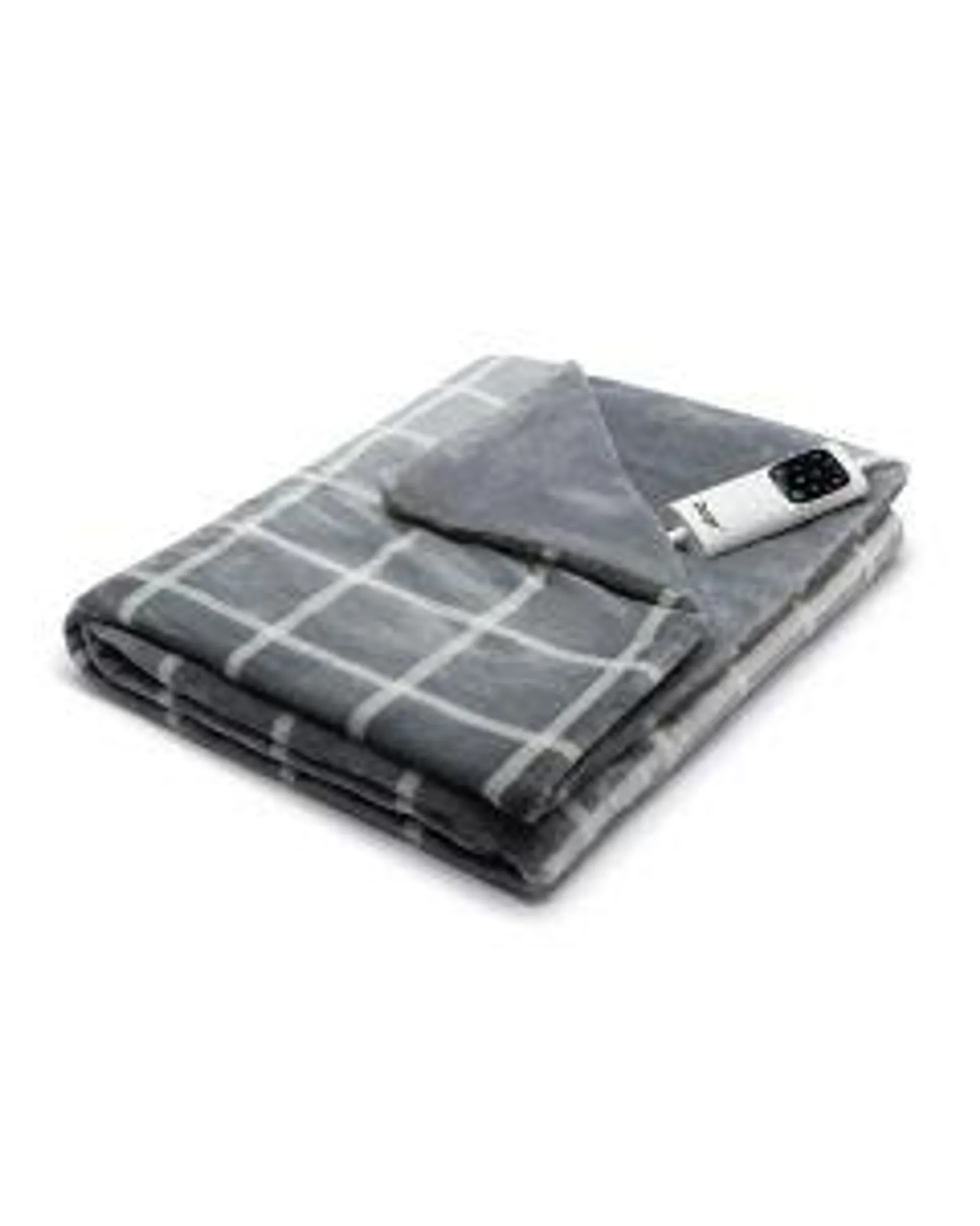 Manta electrica temporizador 3 programas 6 temperaturas 150x95 textil gris relax