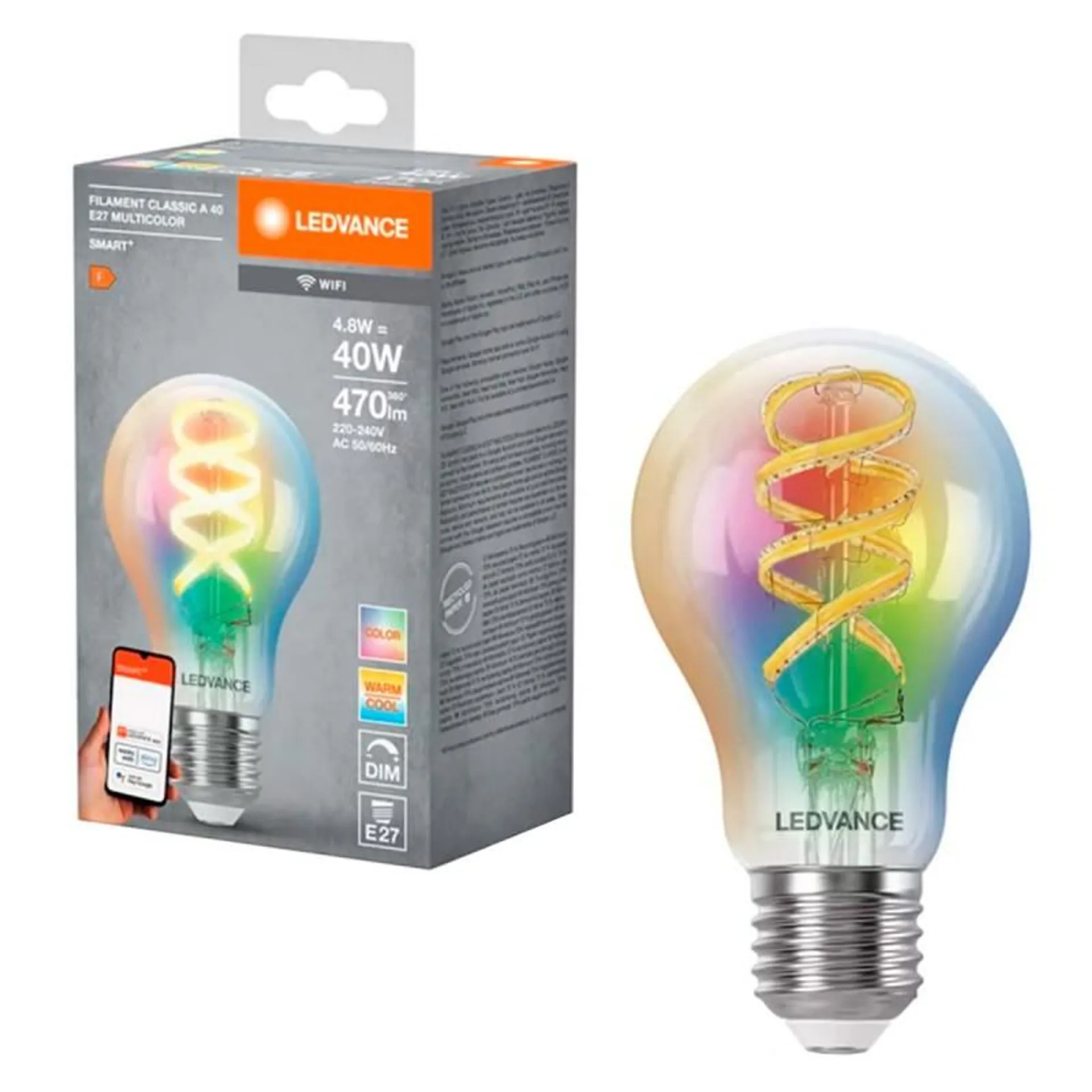 BOMBILLA LEDVANCE SMART+ WIFI FILAMENT CLASSIC AC42286 40W