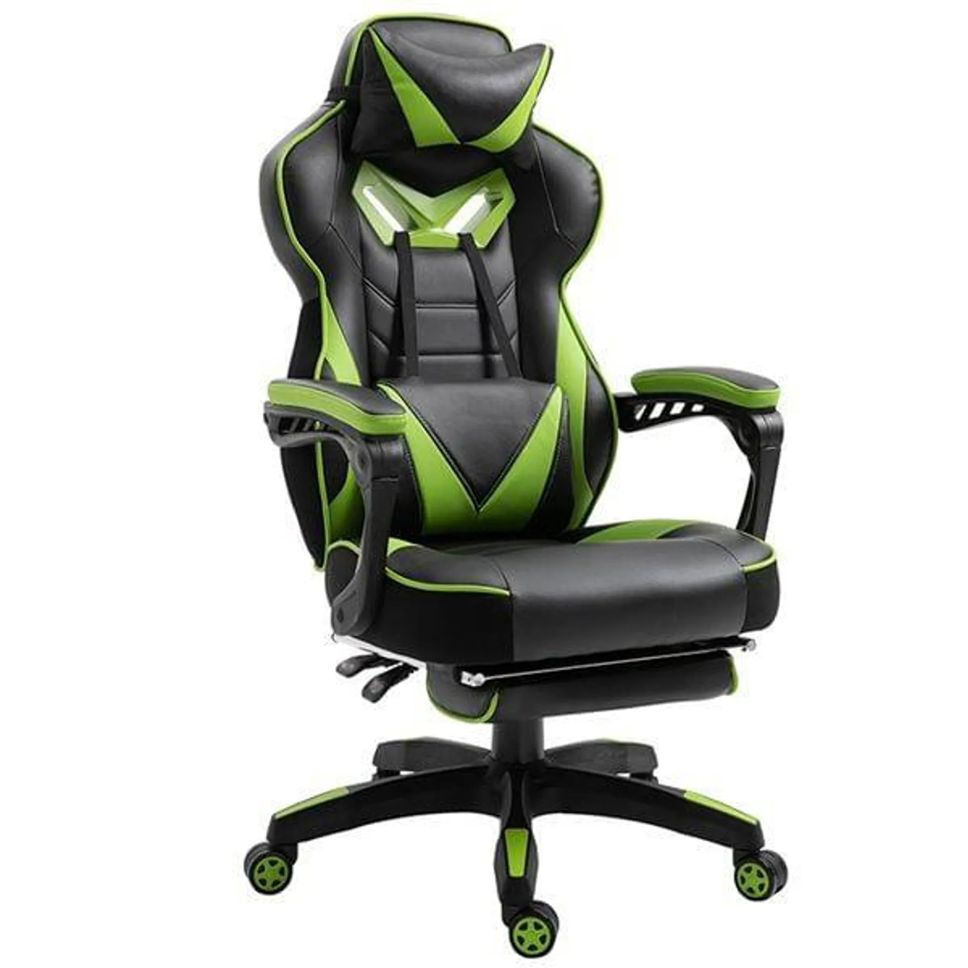 Silla gaming regulable con reposapiés