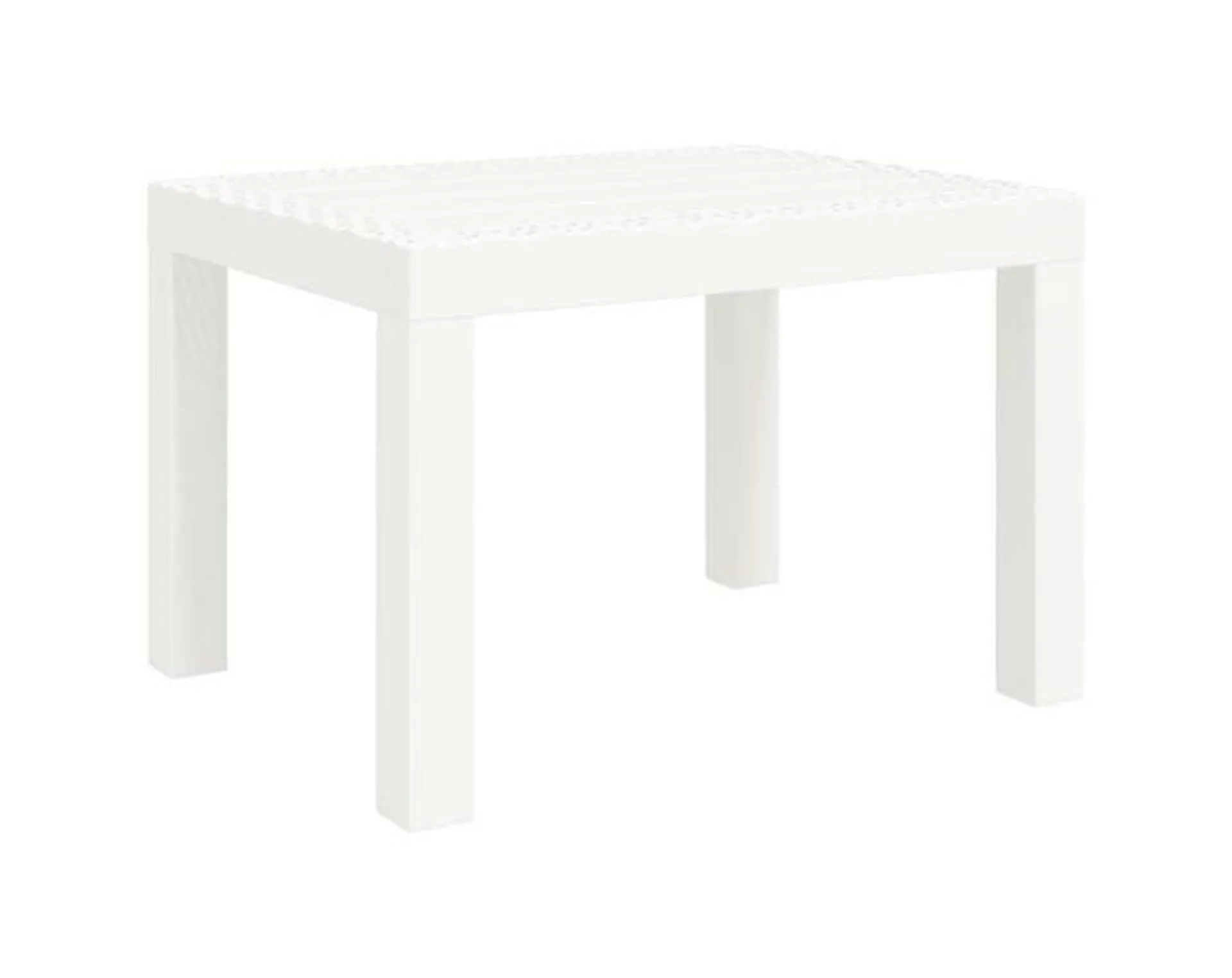 vidaXL mesa de jardín pp blanco 59x47x40 cm