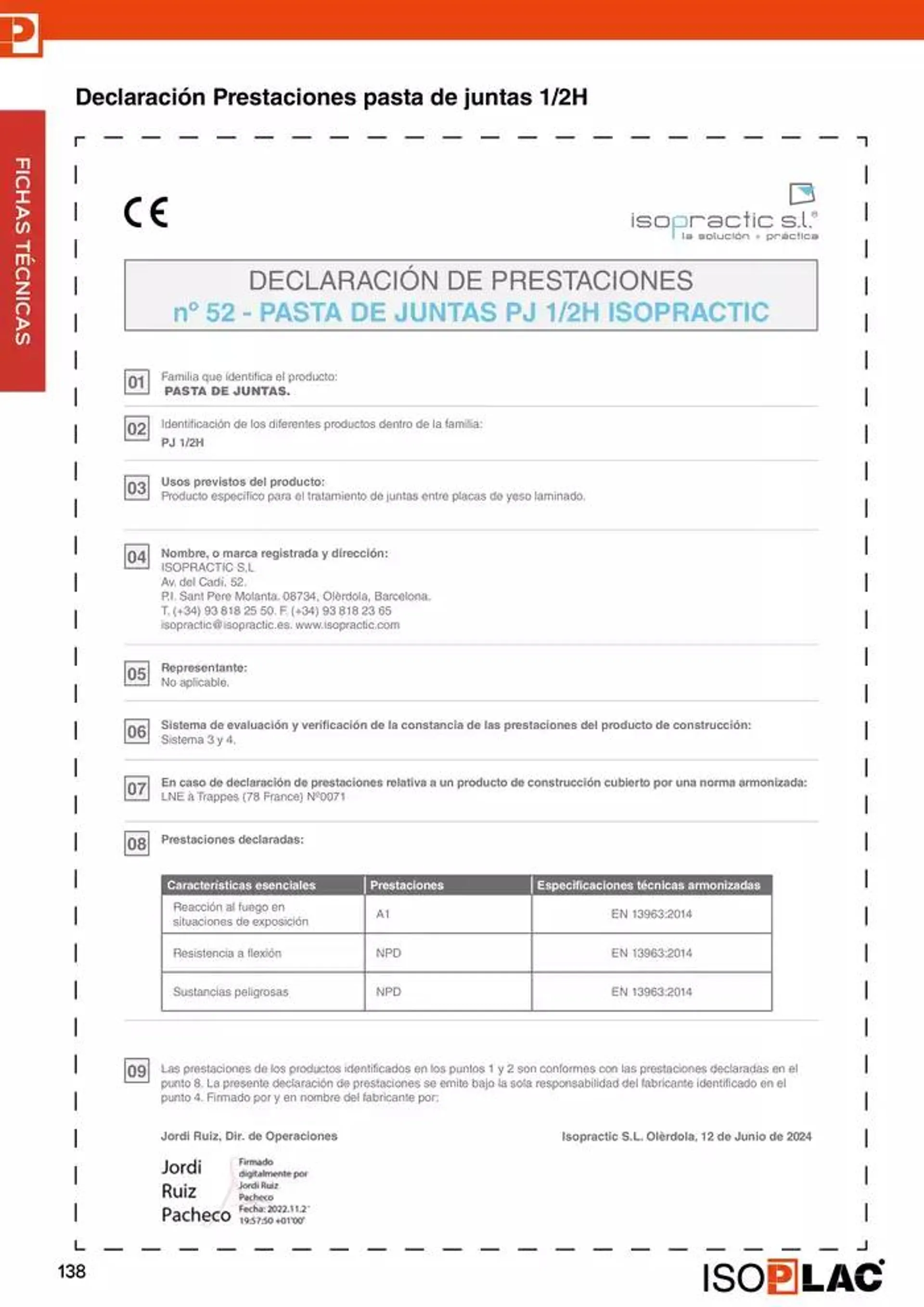 Catálogo de Manual Técnico Isoplac 15 de noviembre al 30 de noviembre 2024 - Página 138