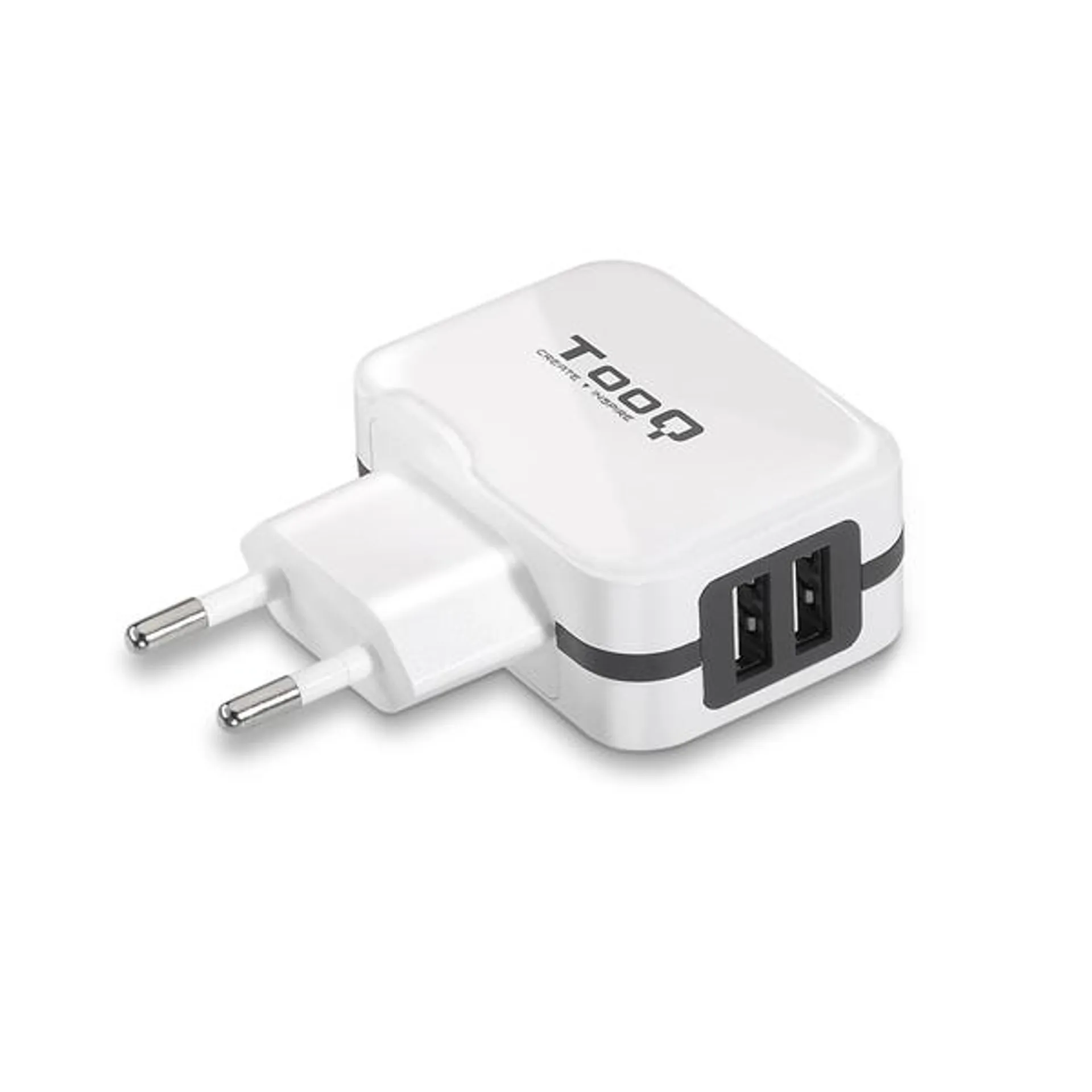 CARGADOR USB PARED TOOQ TQWC-1S02WT 2USB 3.4A