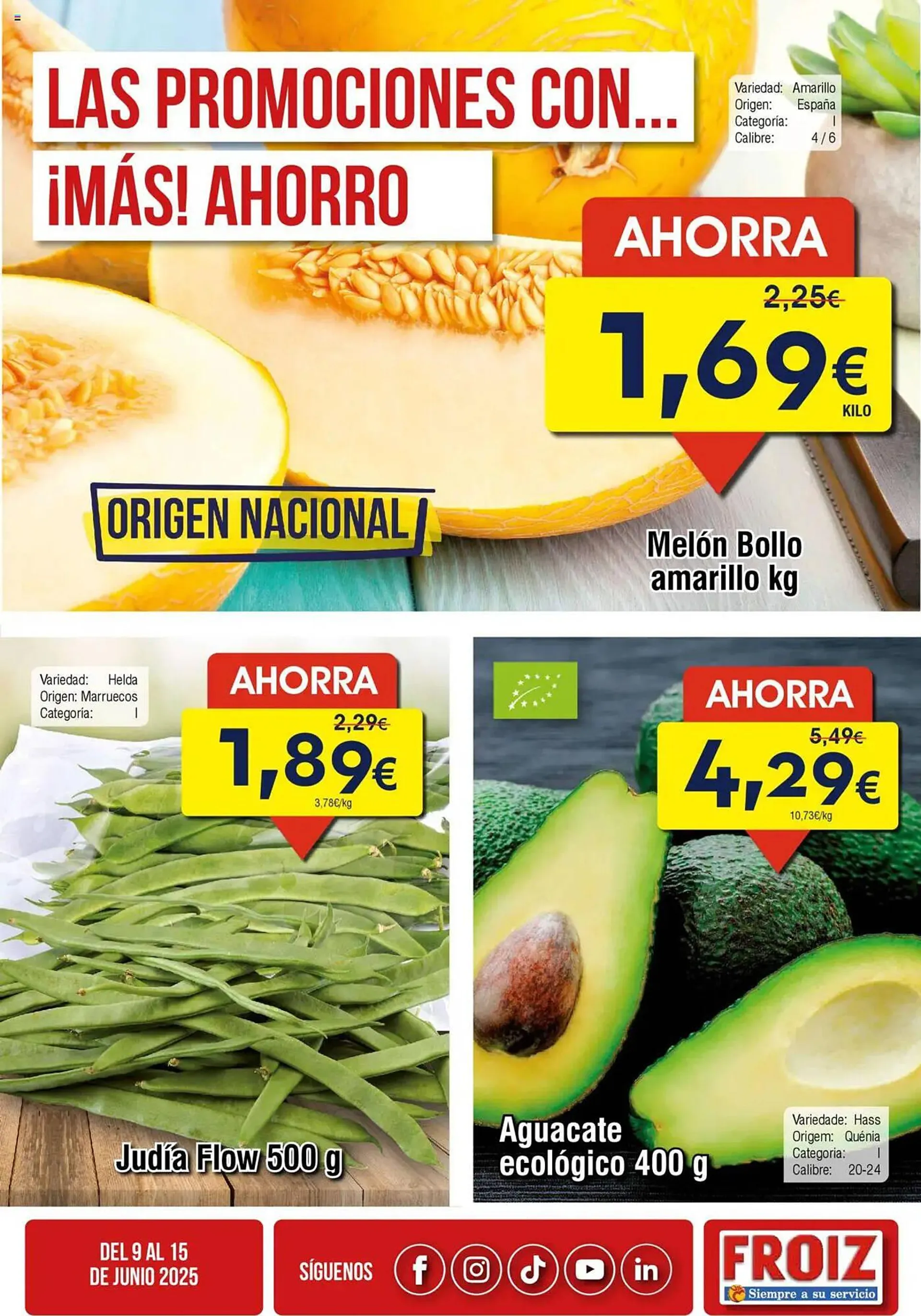 Catálogo de Folleto FROIZ 9 de junio al 15 de junio 2025 - Página 1