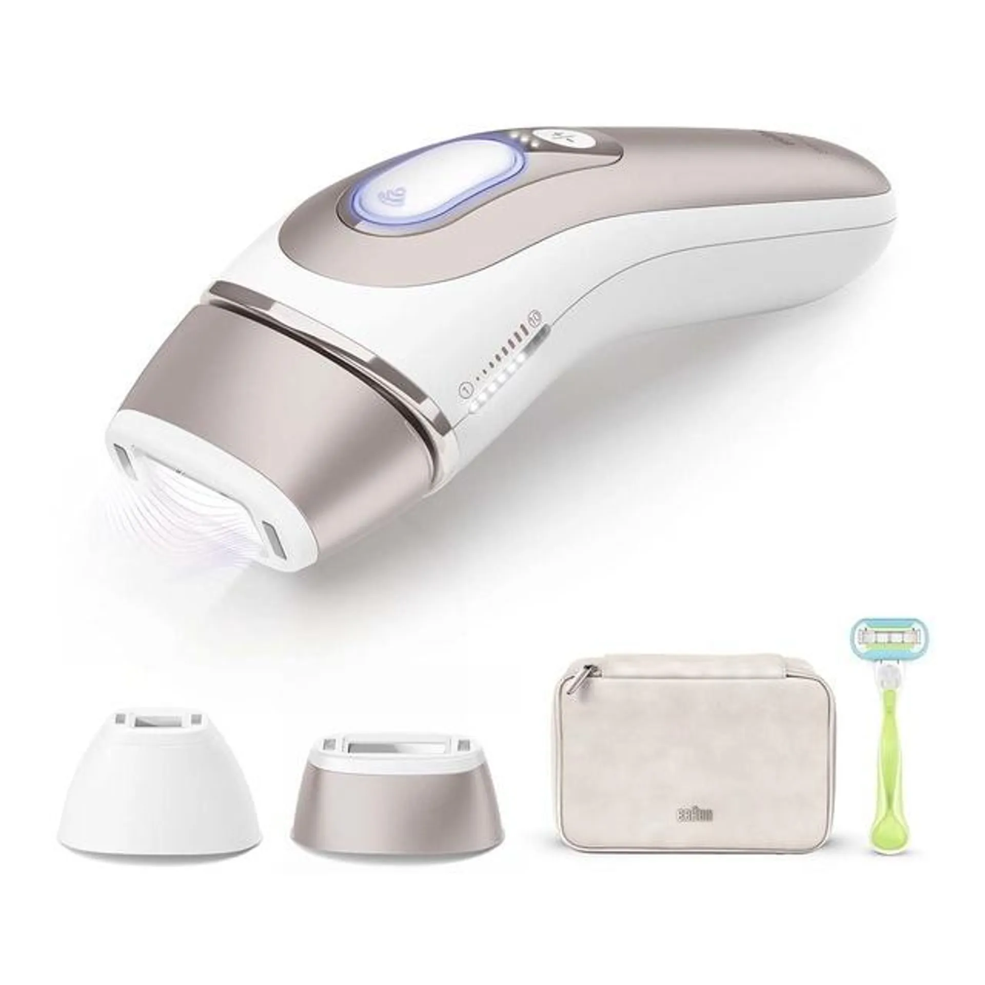 Depiladora IPL para mujer Braun Skin i·expert Smart IPL PL7147 para cuerpo y cara, 2 cabezales