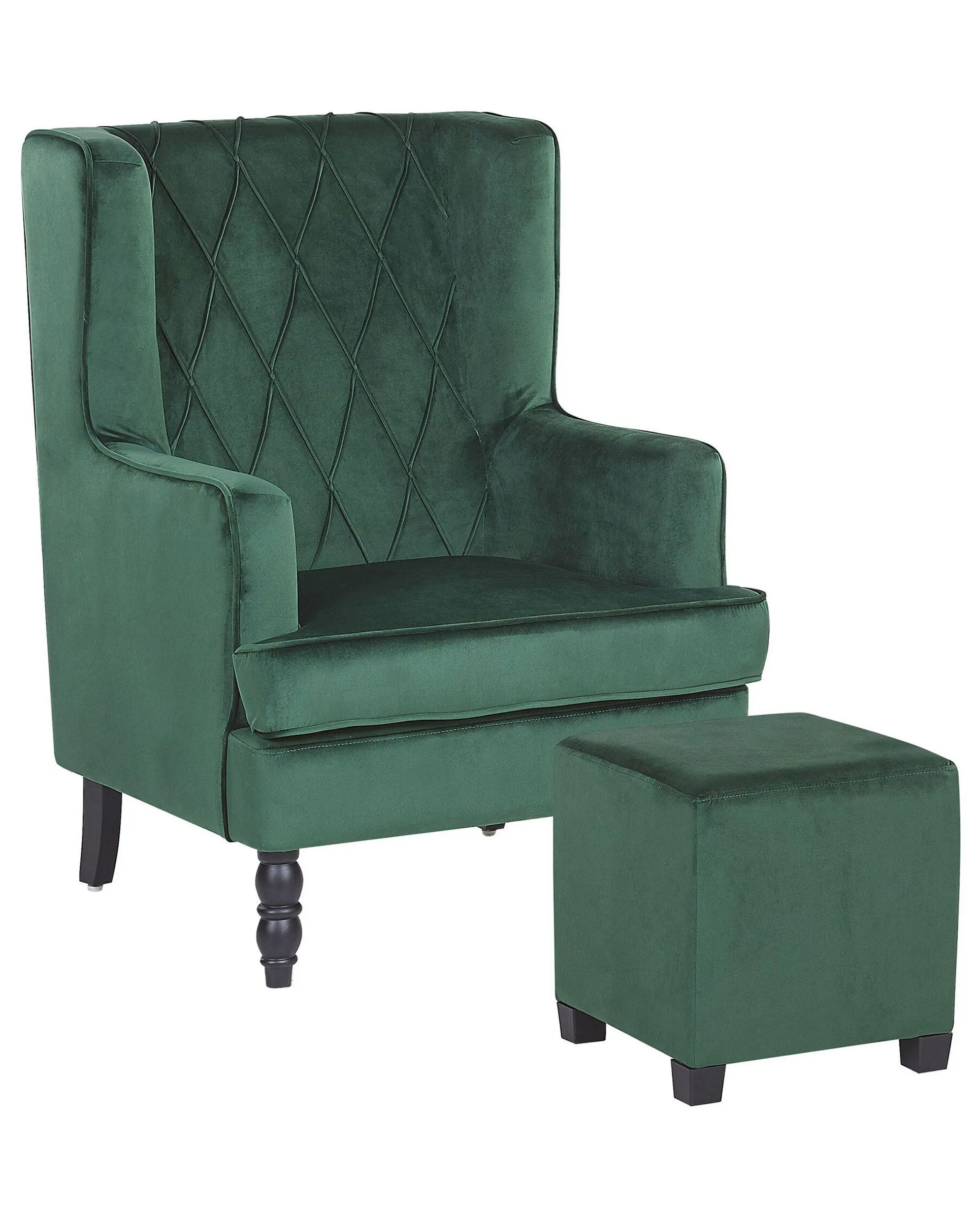 Sillón SANDSET Terciopelo Verde oscuro