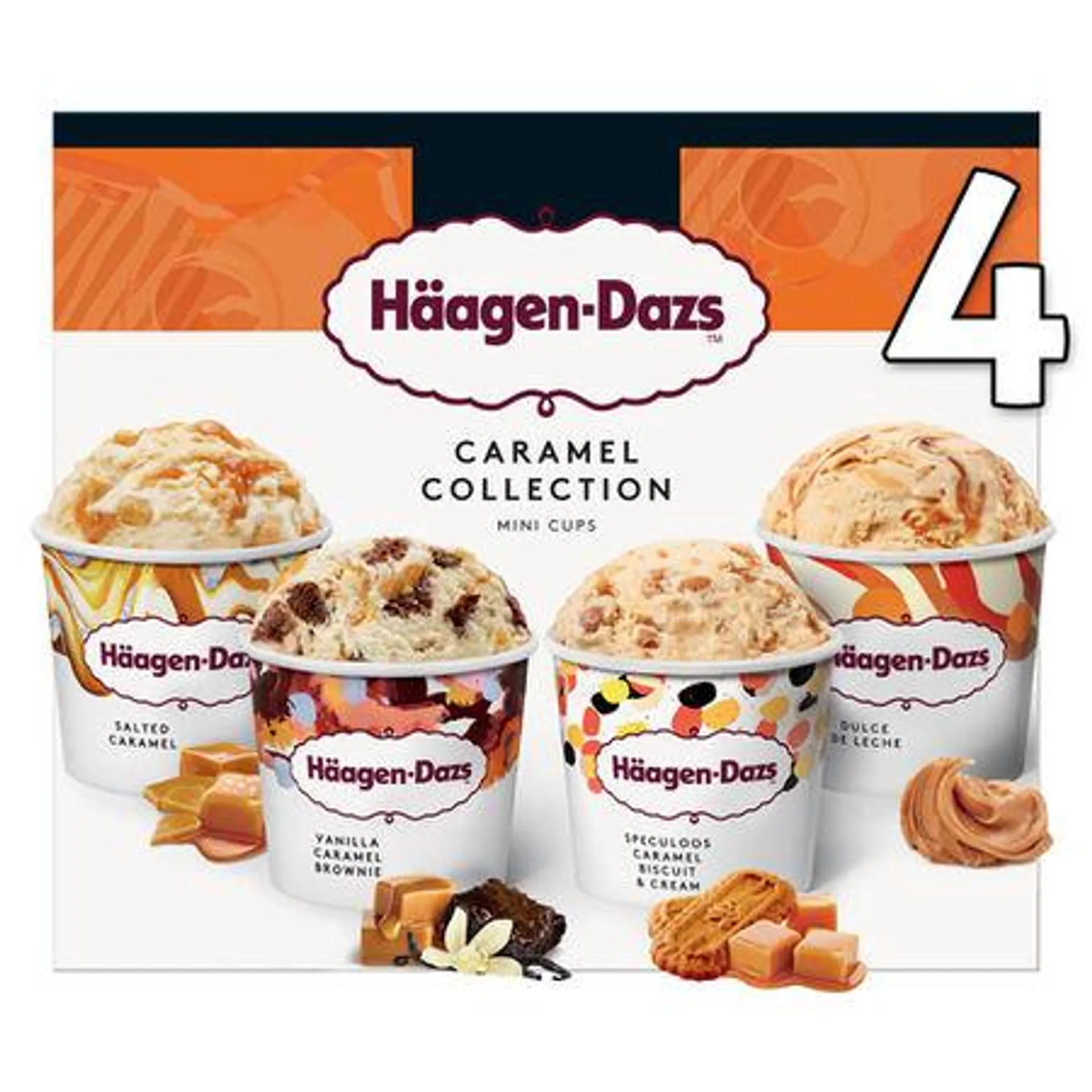 Helado Haagen-Dazs 4 uds caramel collection