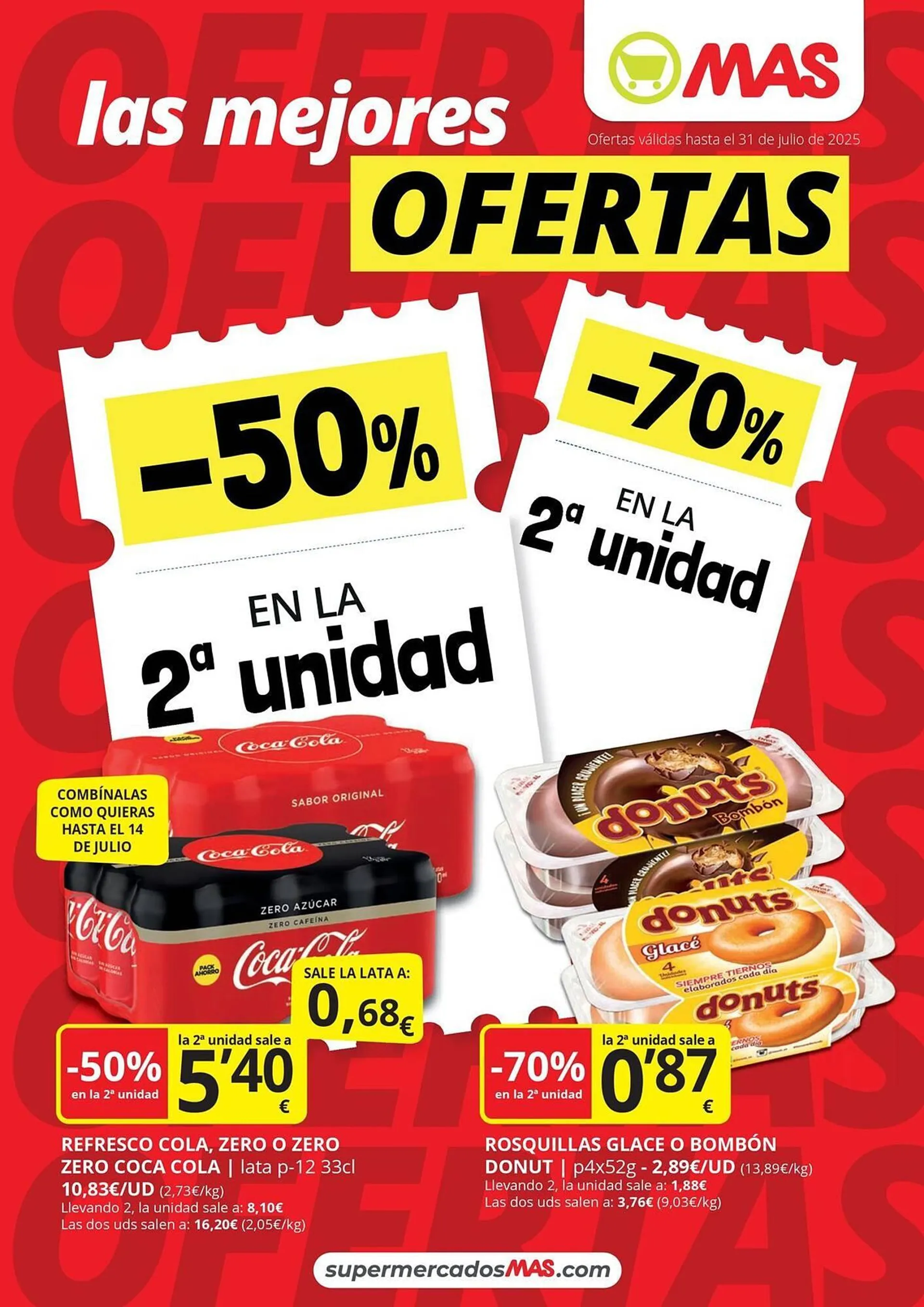 Catálogo de Folleto Supermercados MAS 8 de julio al 31 de julio 2025 - Página 1