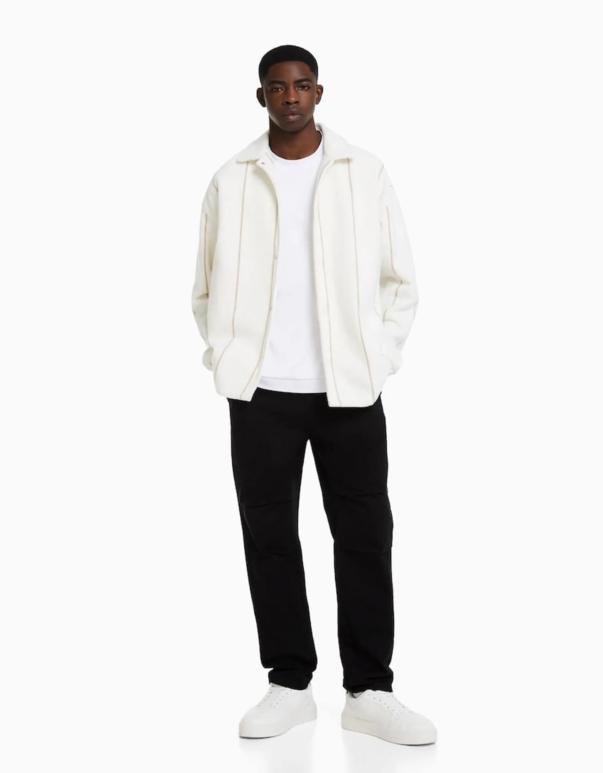 Loose fit cotton trousers