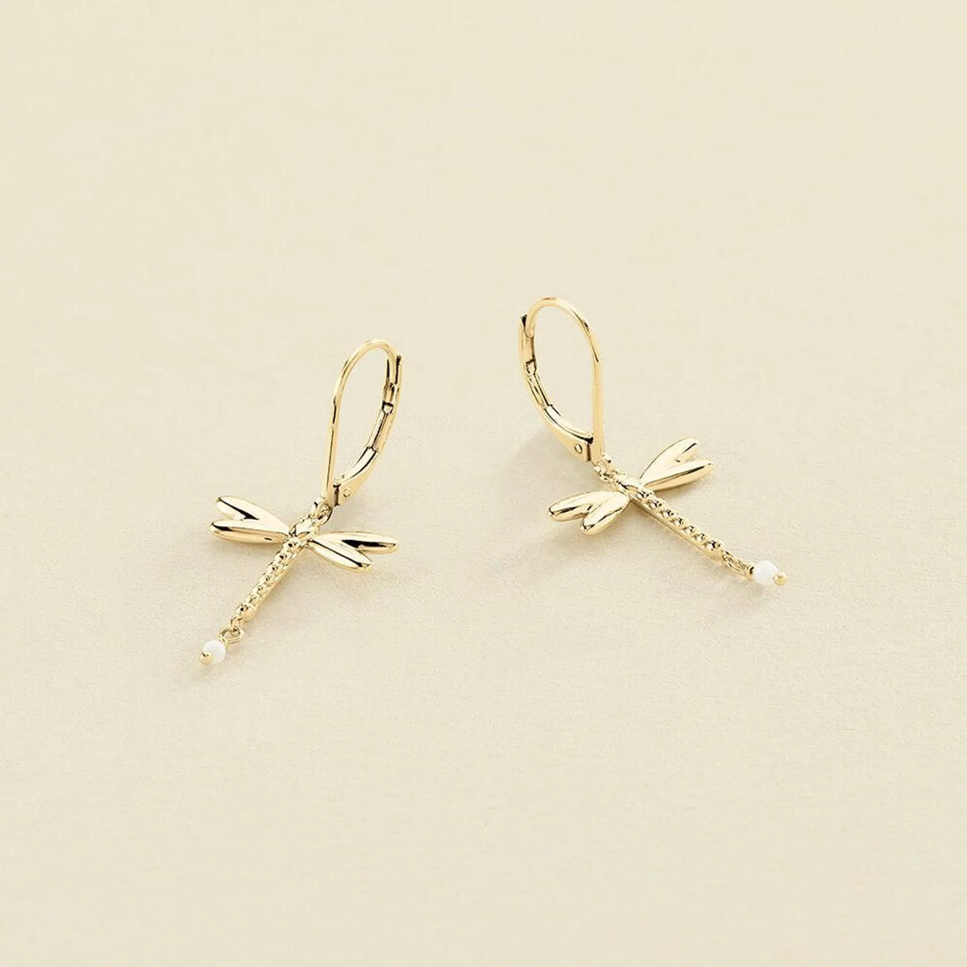 Pendientes largos DRAGONFLY - Dorado