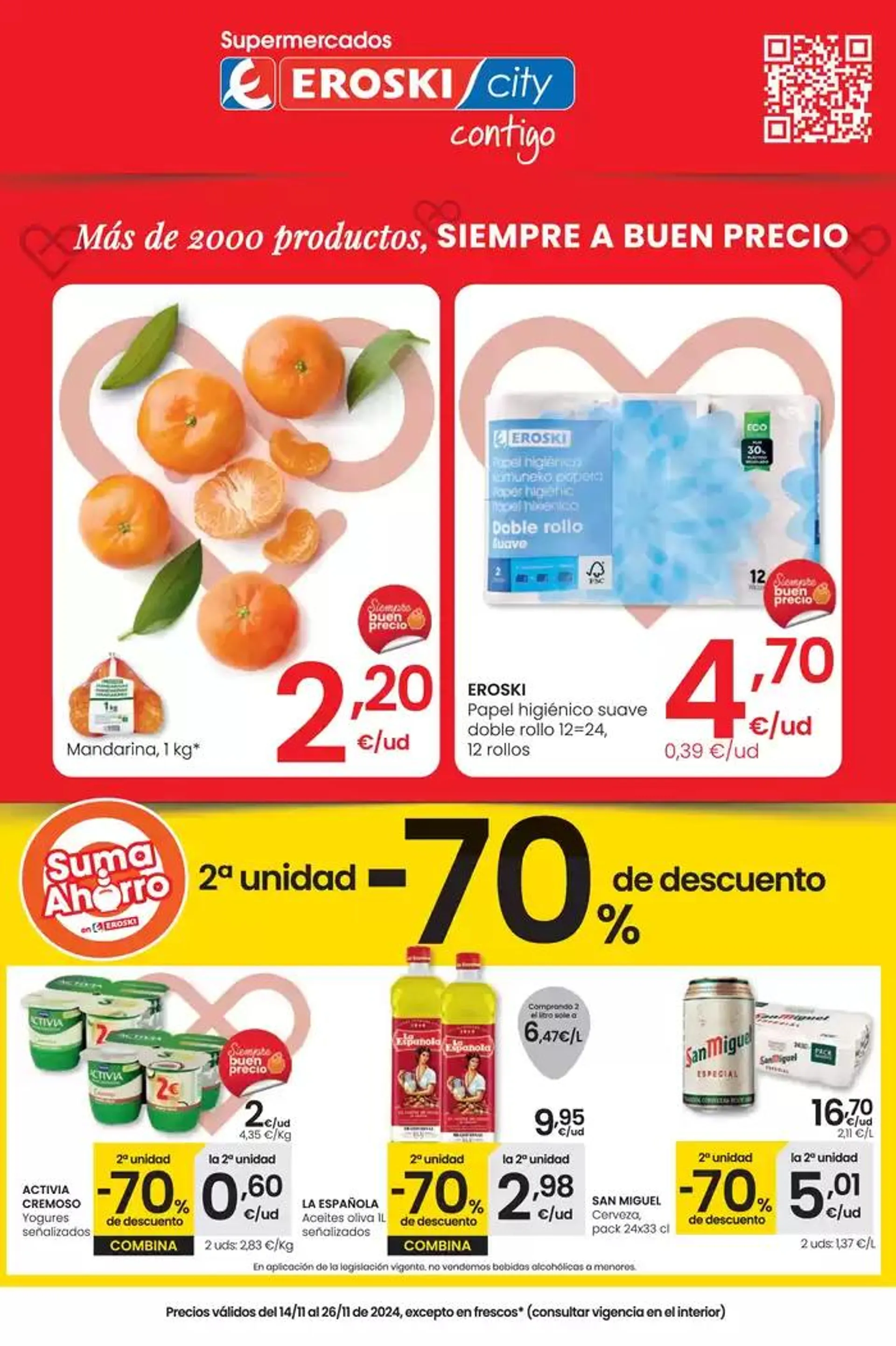 Más de 2000 productos, SIEMPRE A BUEN PRECIO SUPERMERCADOS EROSKI - 1