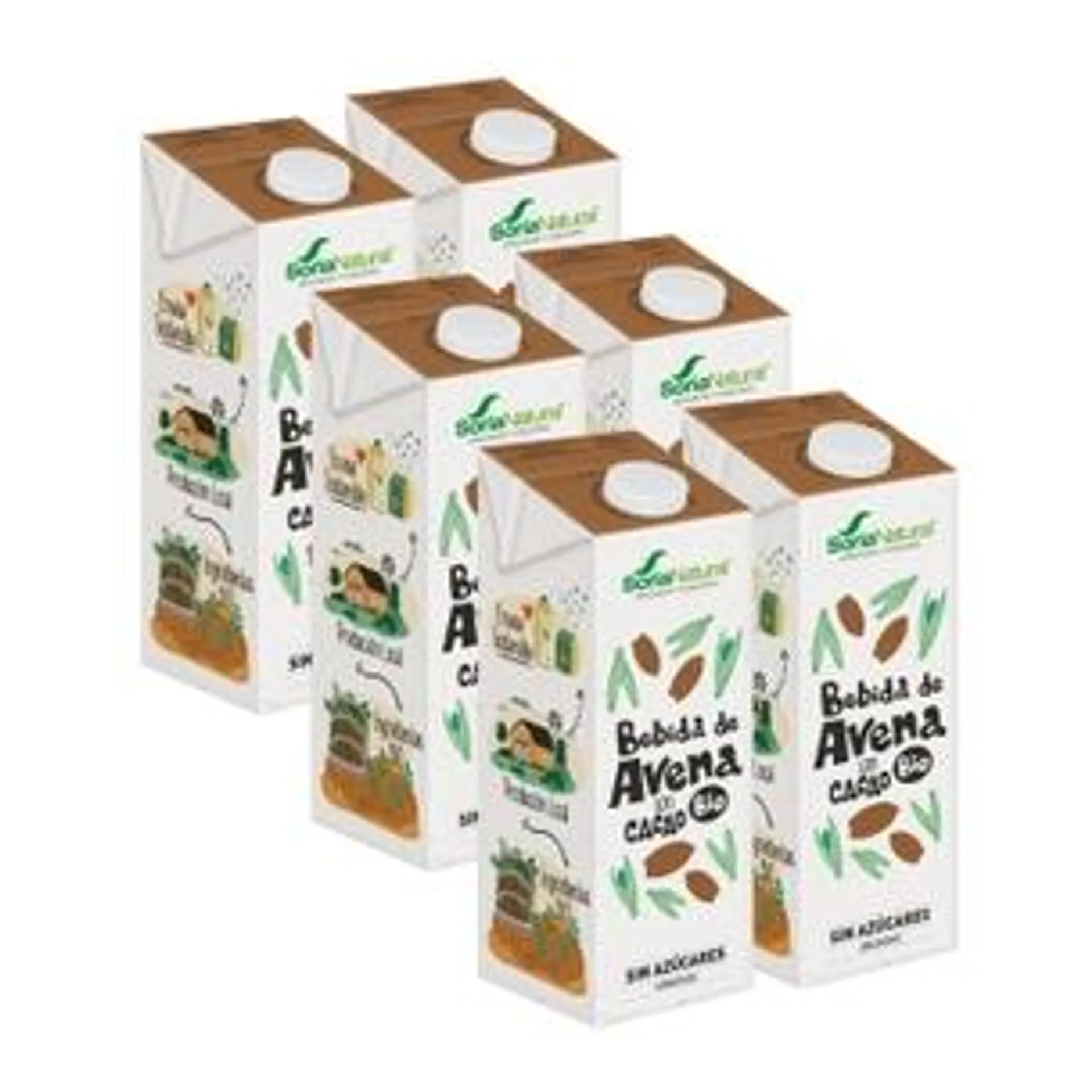 Pack 6 x Bebida de Avena con Cacao BIO Soria Natural 1 L