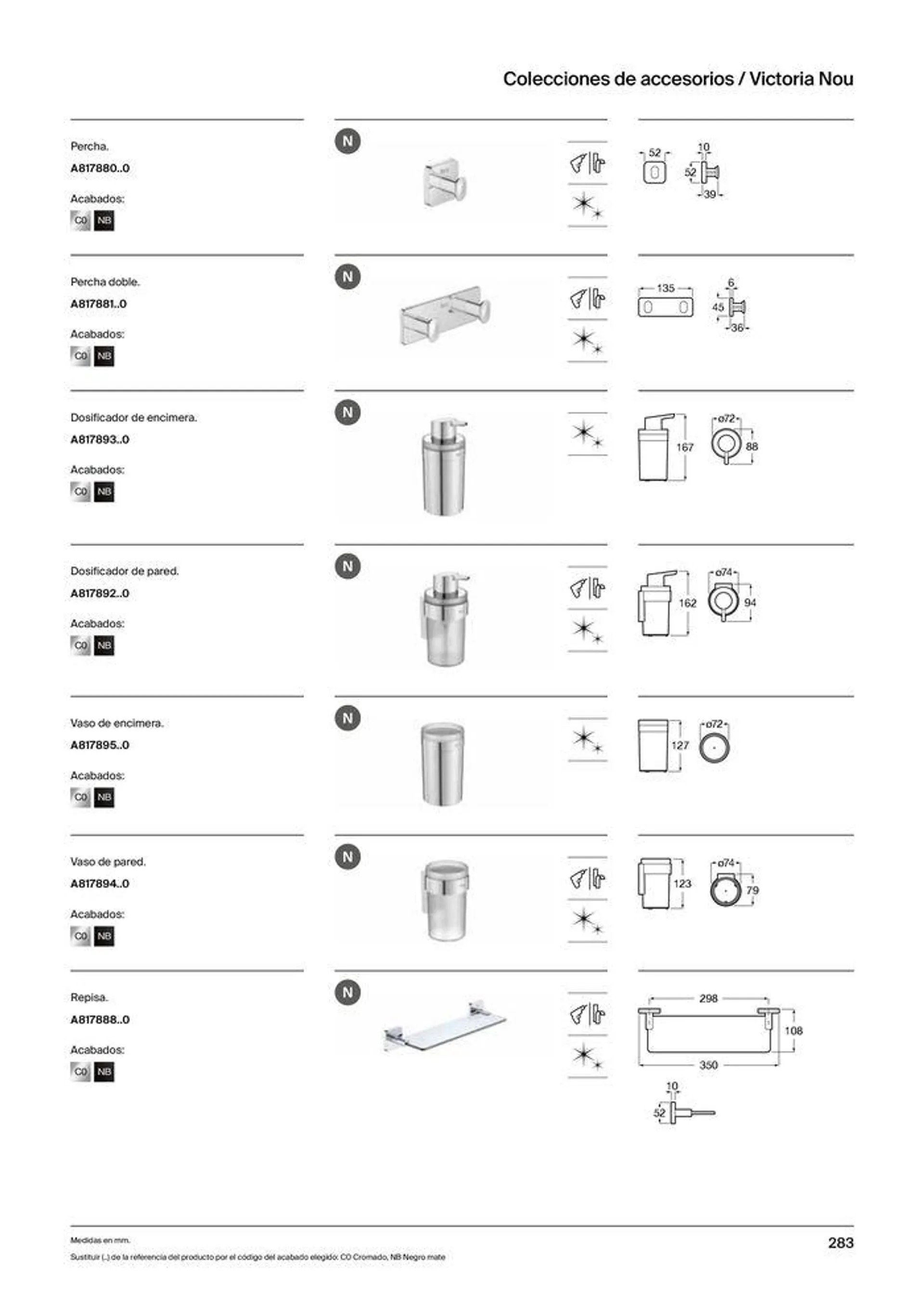 Catálogo de Colecciones de Baño, Muebles y Accesorios 19 de septiembre al 31 de diciembre 2024 - Página 285