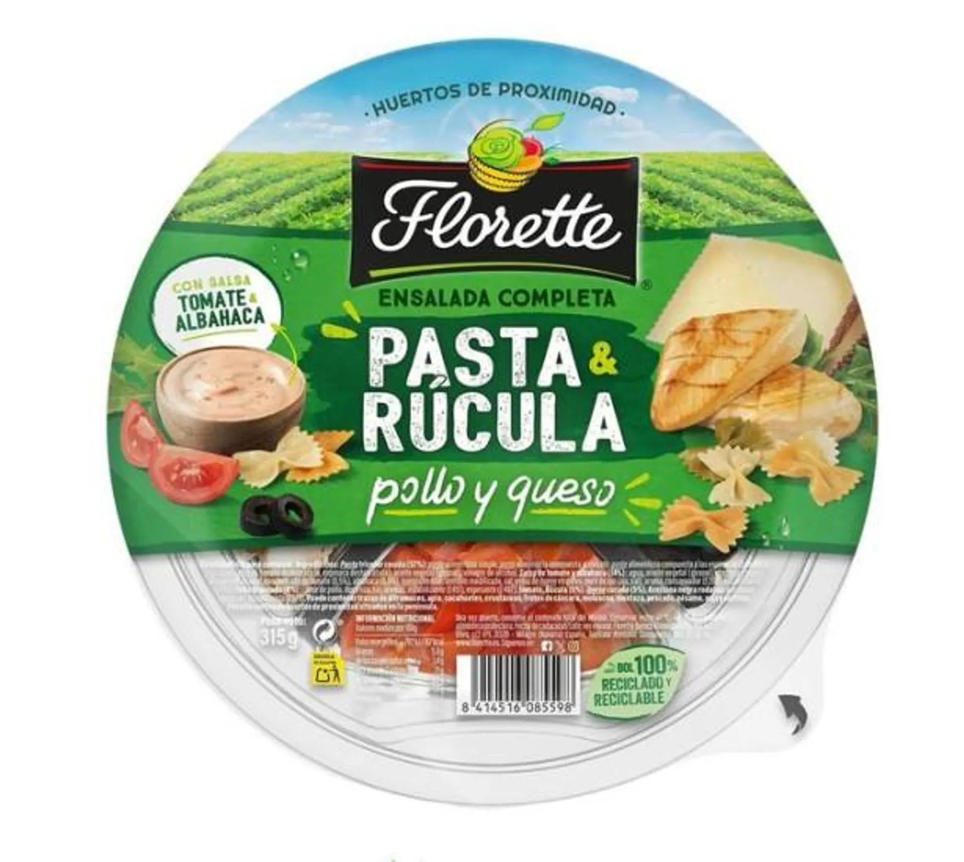 Ensalada pasta con rucula FLORETTE 315g