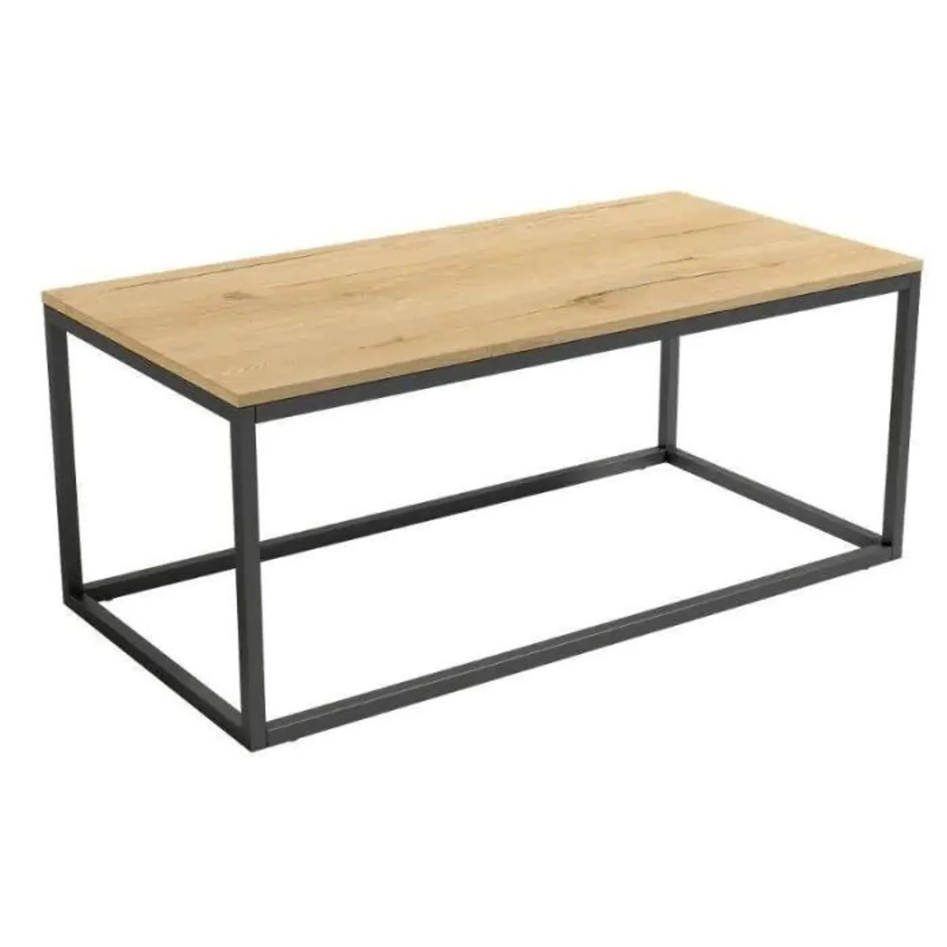 Mesa de centro rectangular en Negro/ Roble Modelo PACÍFICO