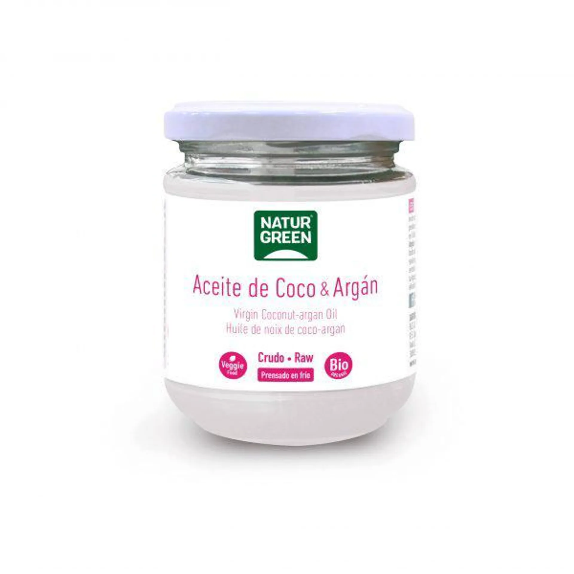 ACEITE DE COCO-ARGÁN BIO 215 Ml/200 Gr – Naturgreen