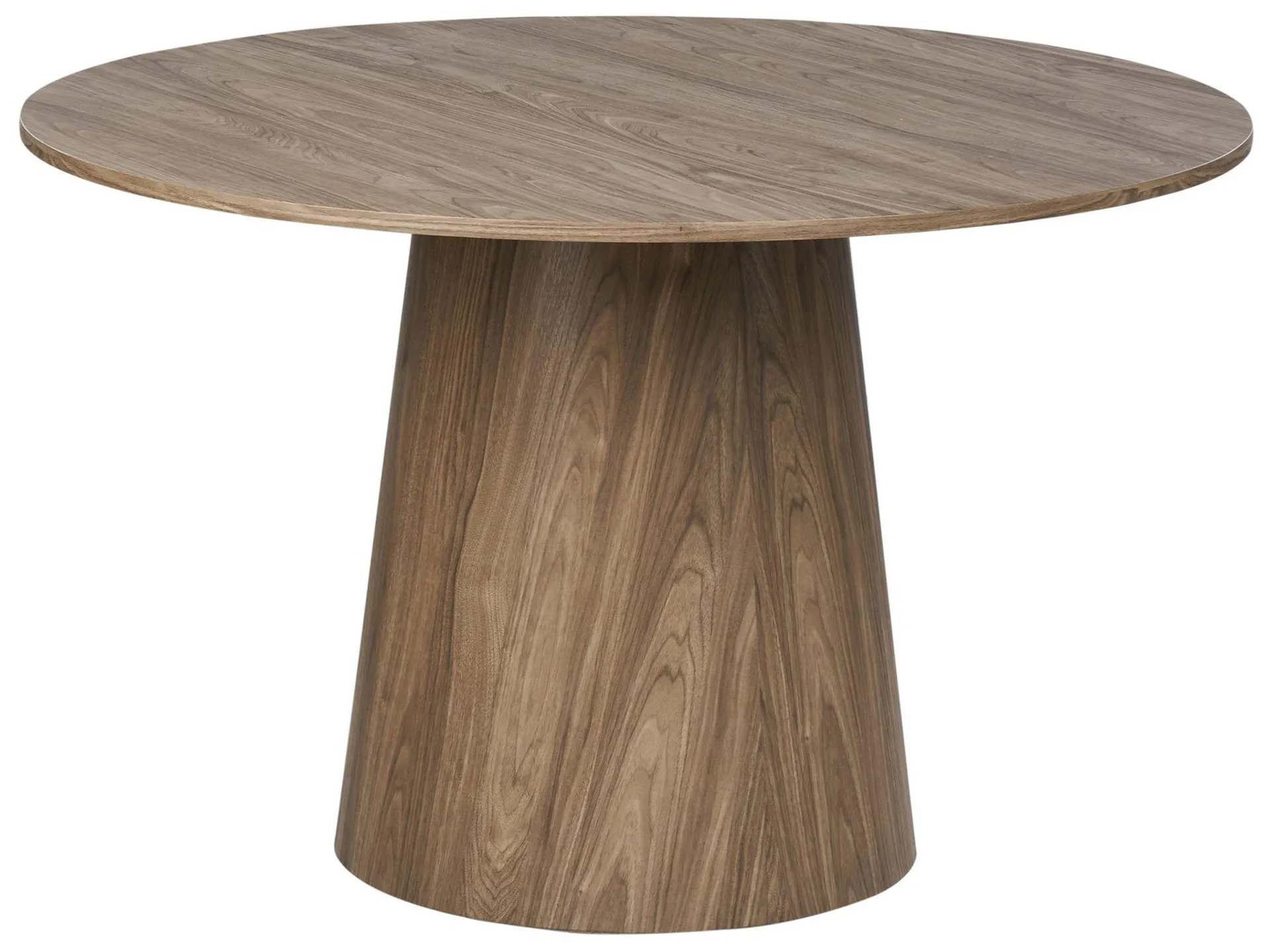 Mesa de comedor redonda ⌀ 120 cm madera oscura OYEN