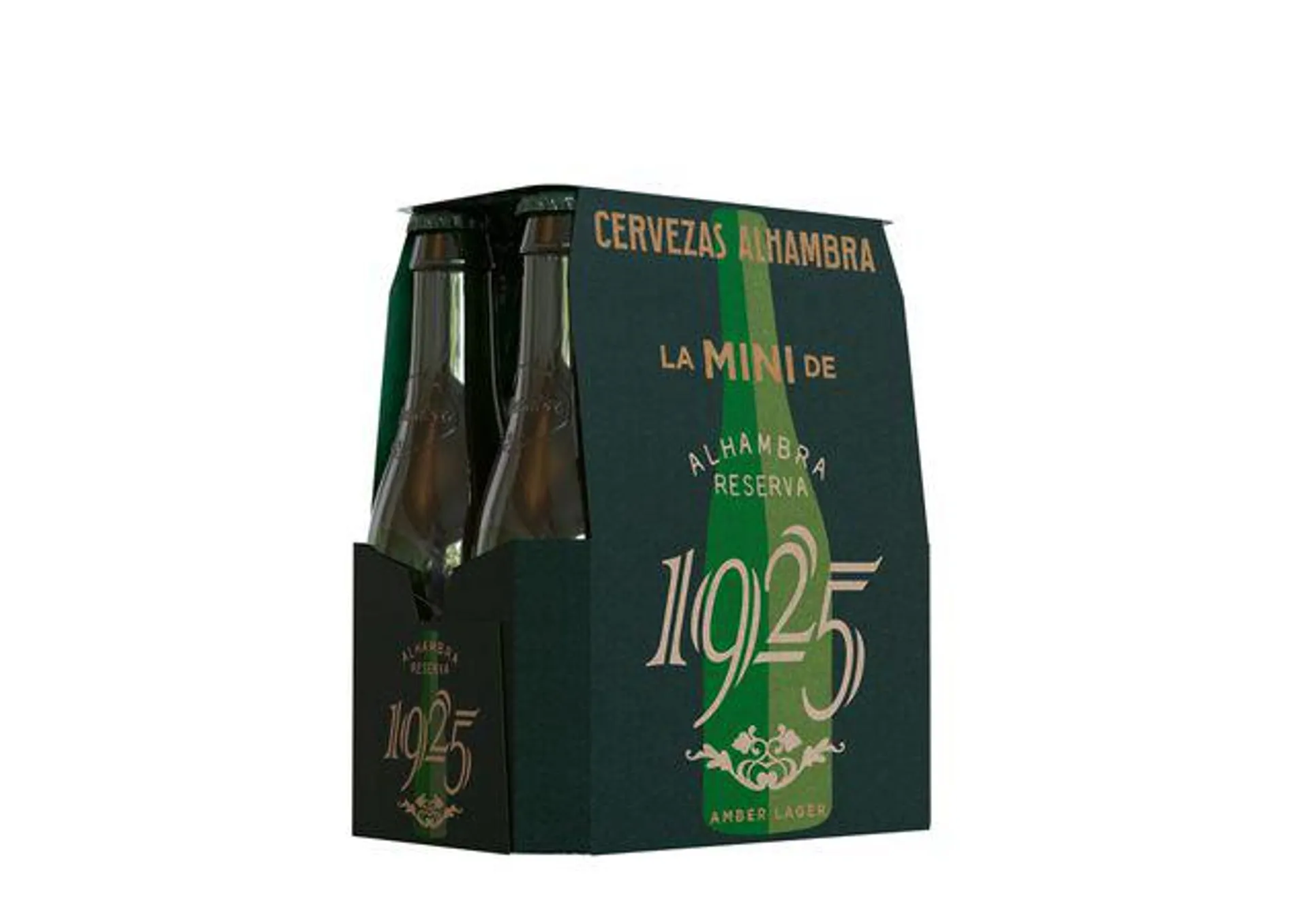 Cerveza dorada Alhambra Reserva 1925 pack 6 botellas 22,5cl