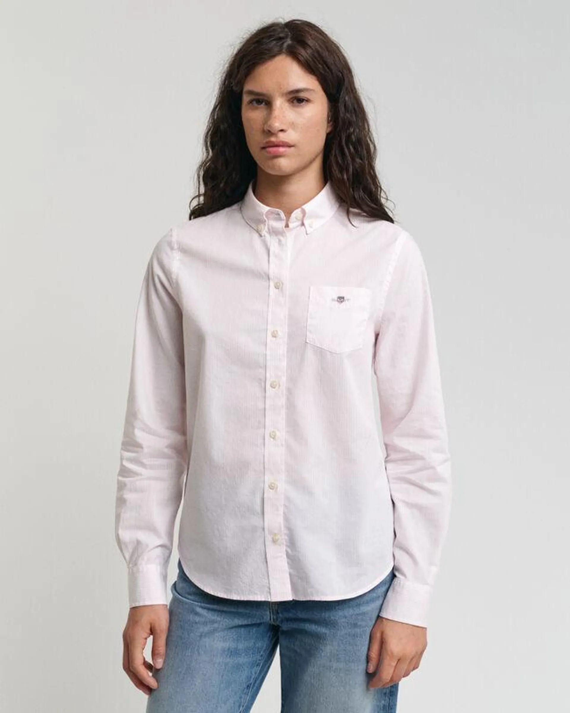 Camisa de popelina a rayas Seasonal Essential Regular Fit