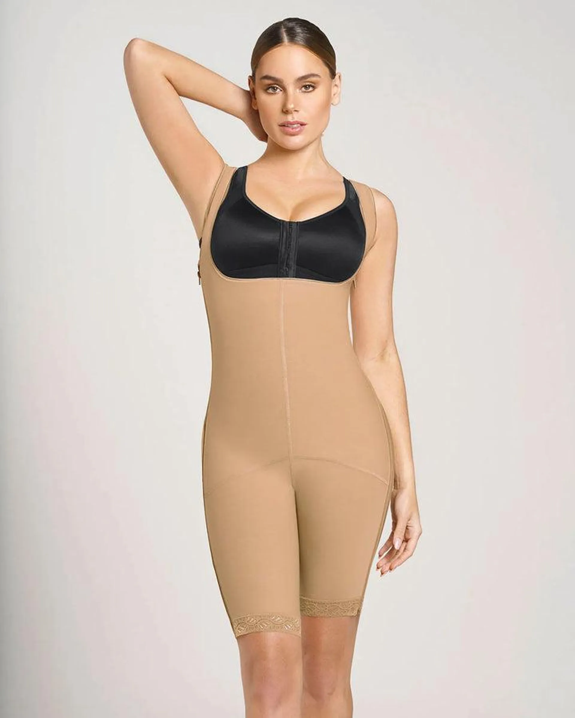 Torso-to-Thigh Firm Body Shaper (Side Zippers)