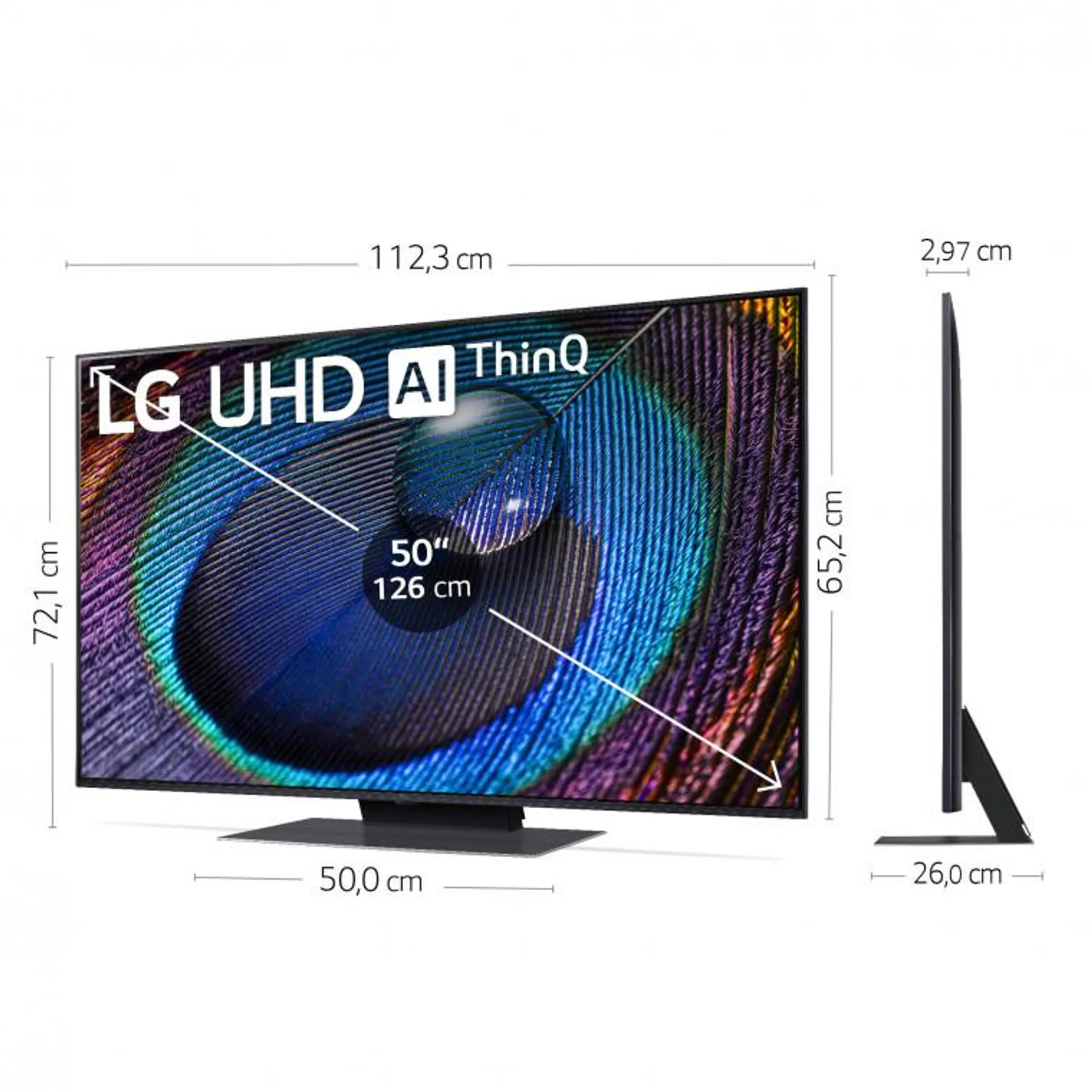 Outlet TV LG UHD 4K de 50'' Serie 91, Procesador Alta Potencia, HDR10 / Dolby Digital Plus, Smart TV webOS23