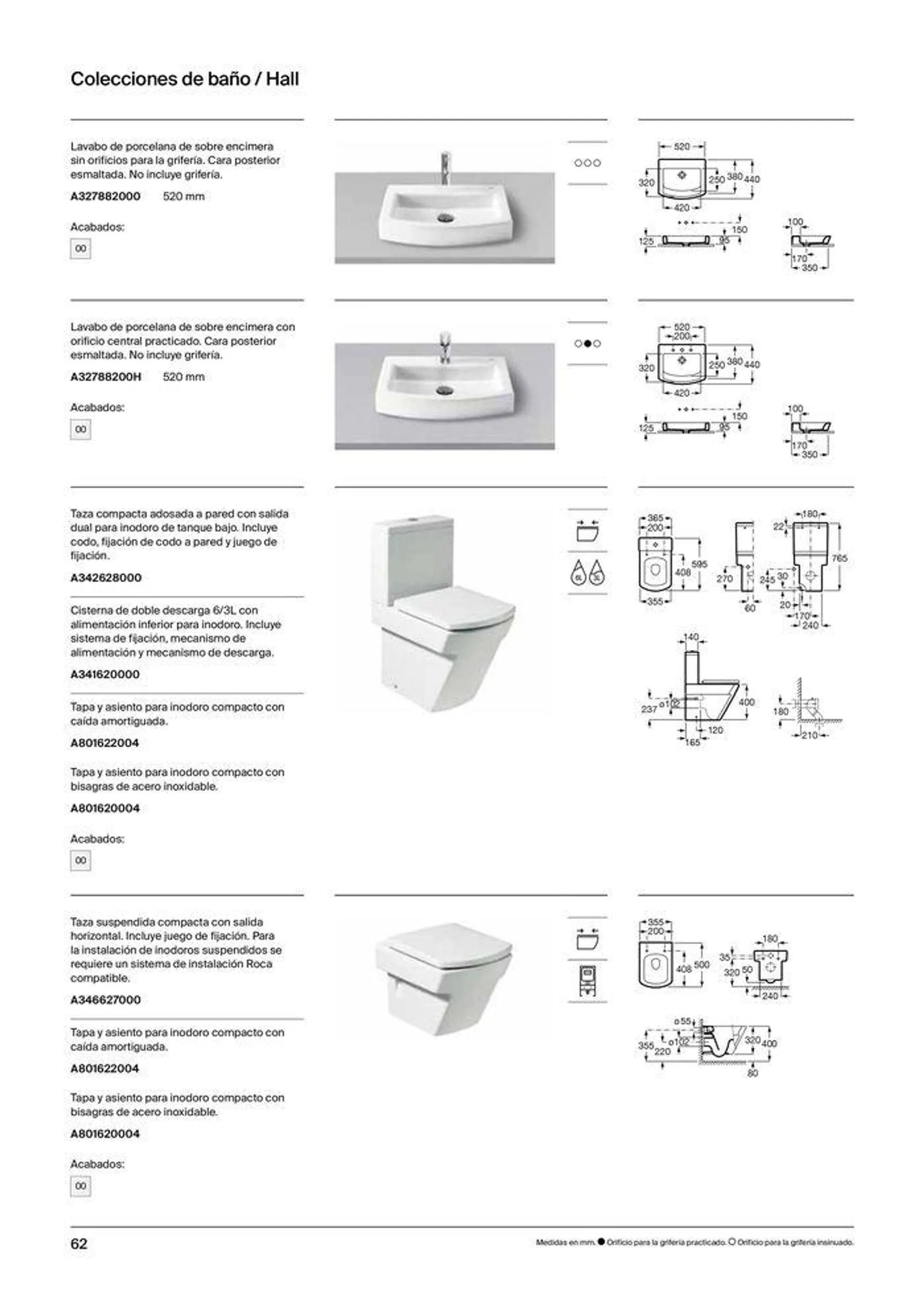 Catálogo de Colecciones de Baño, Muebles y Accesorios 19 de septiembre al 31 de diciembre 2024 - Página 64