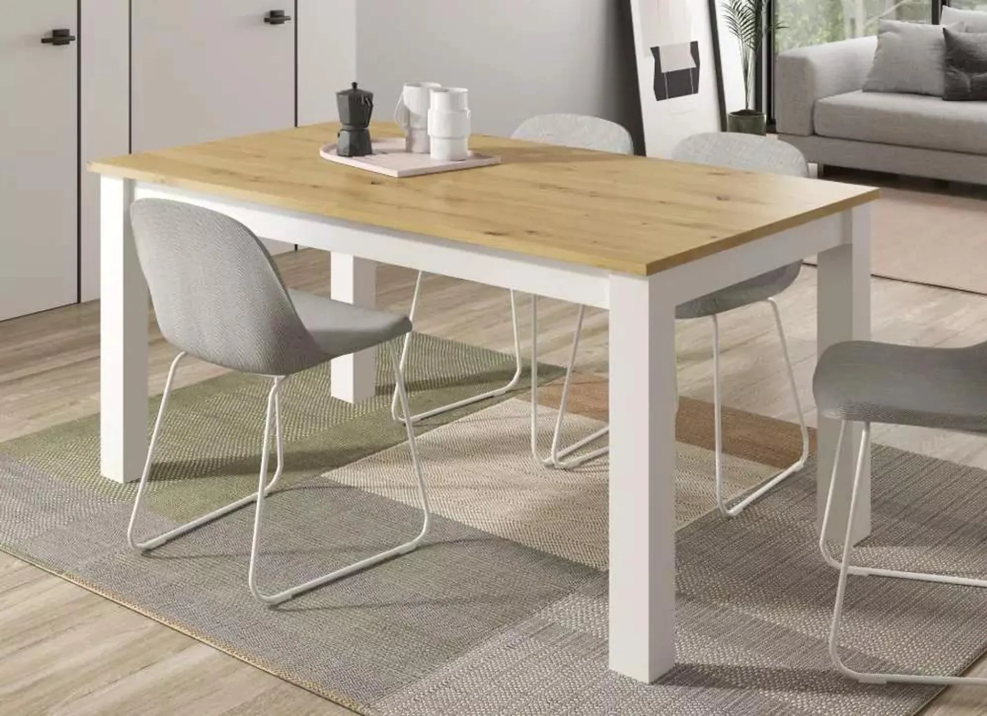 Mesa de comedor rectangular extensible CANTABRICO