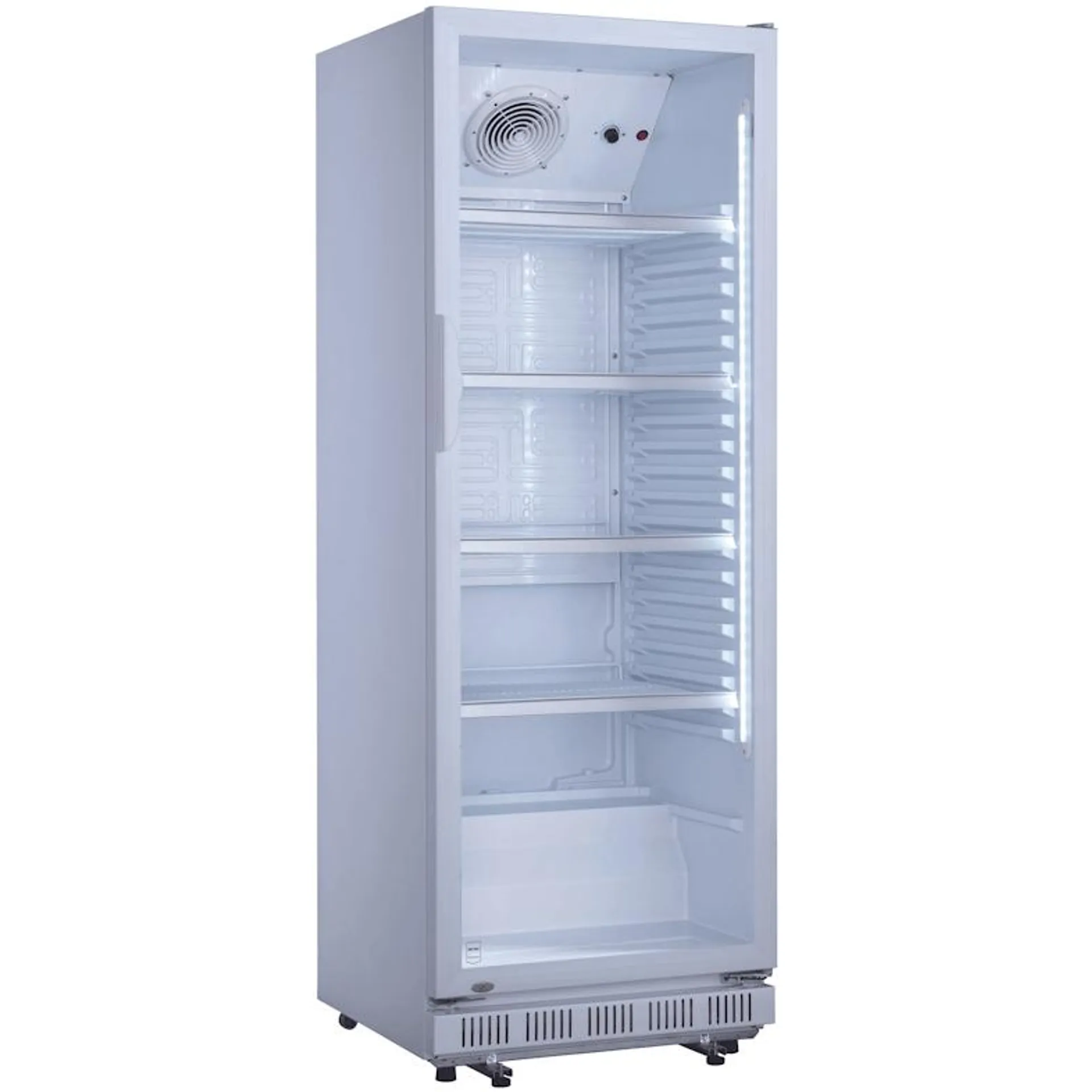 METRO Professional Drankkoelkast GSC2360, staal/ glas/ kunststof, 62 x 63,6 x 175,3, 347 L, statische ventilatorkoeling, 180 W, met slot, wit