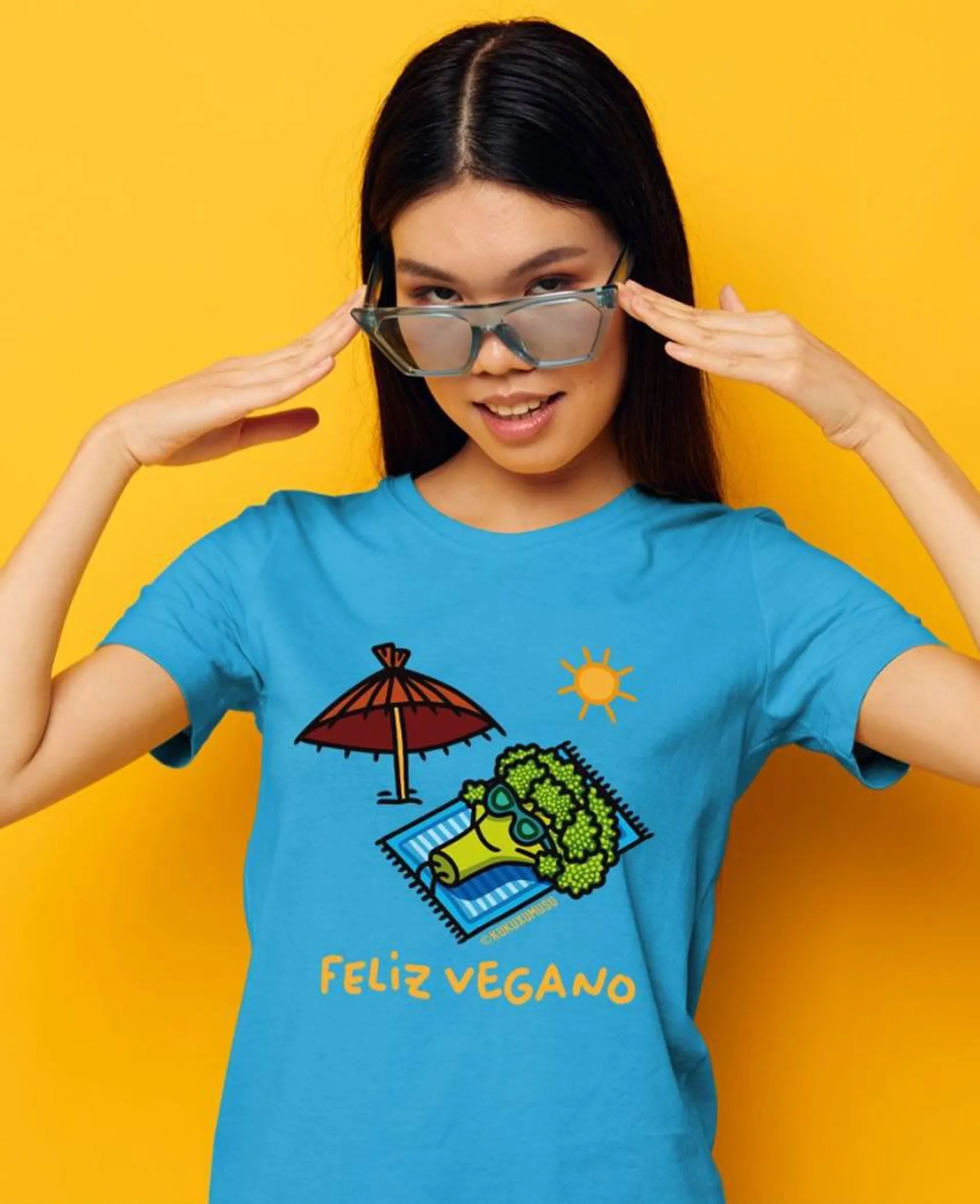 Camiseta mujer Feliz Vegano