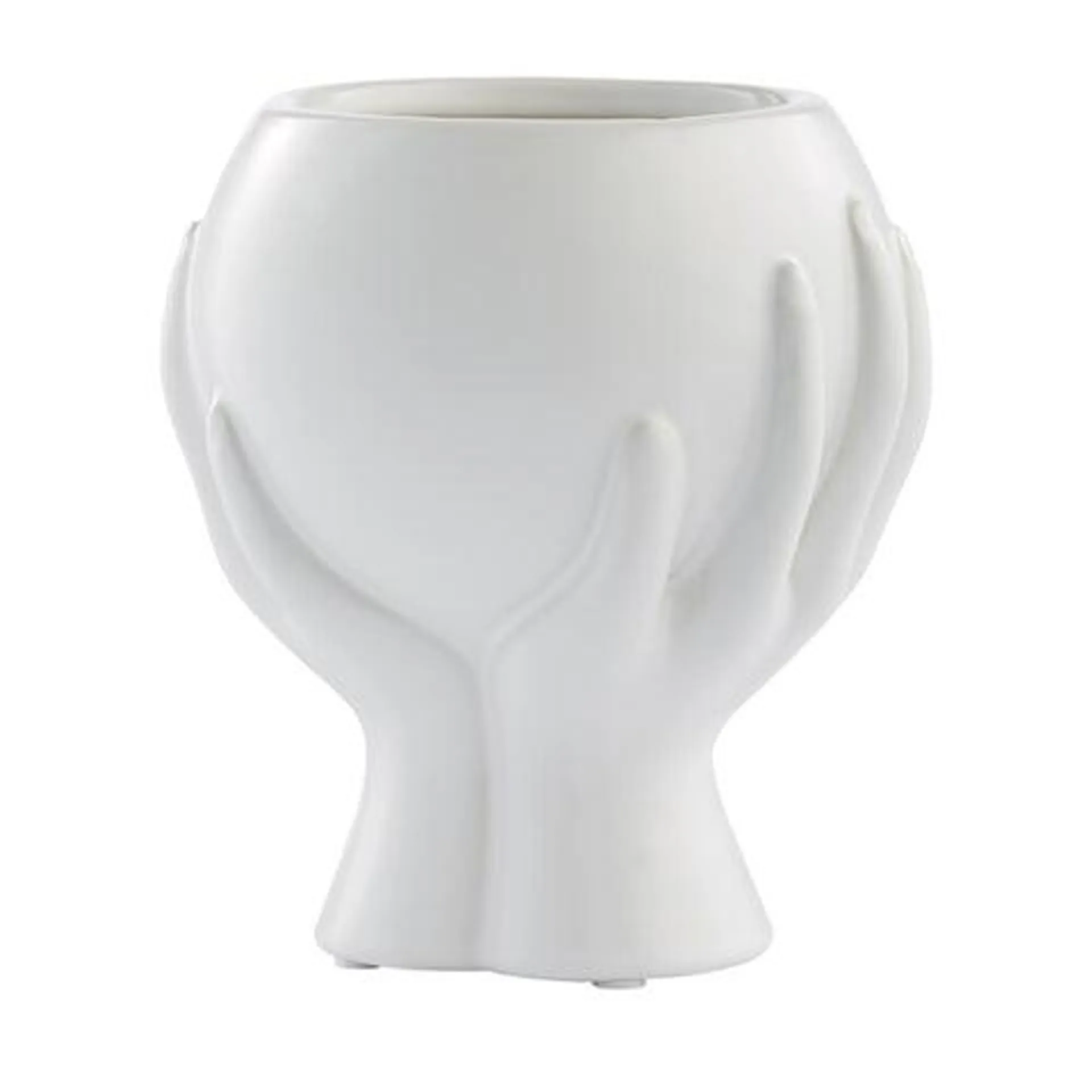 Haniya flower pot H16.5 cm. white