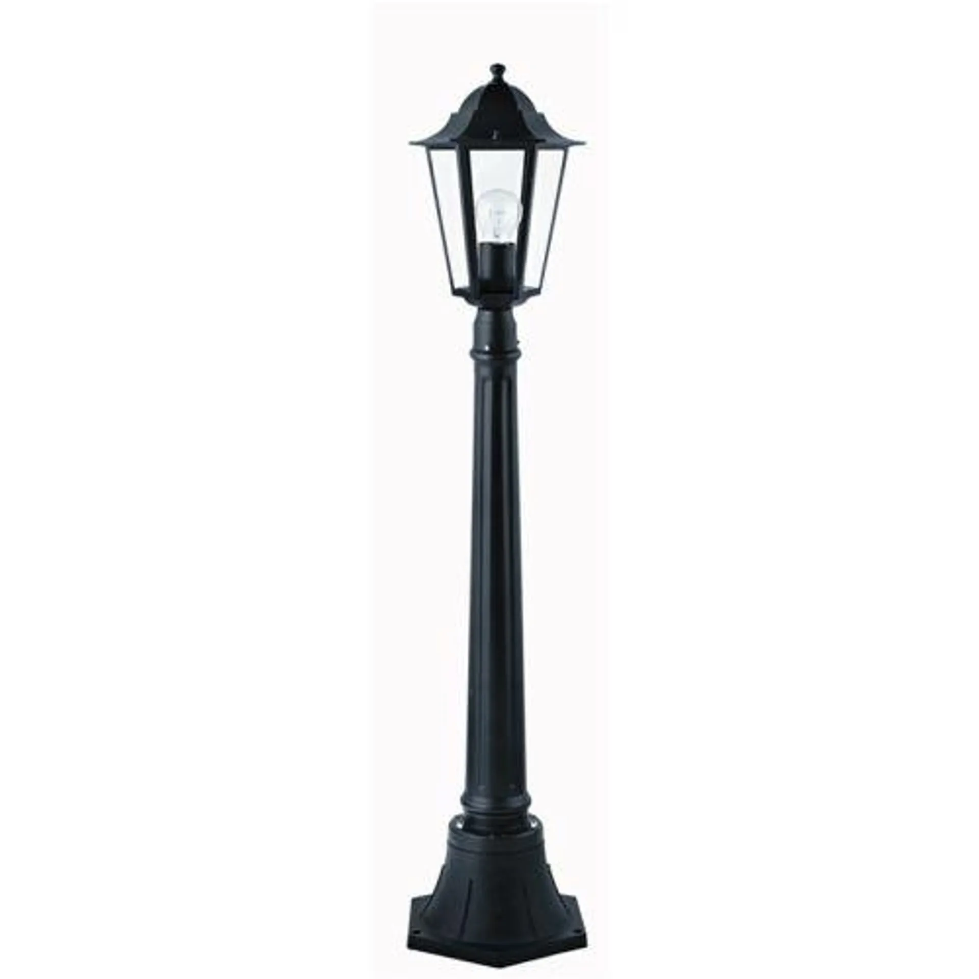 Farol jardin 1 foco e-27 1x60w aluminio negro orlando simon brico