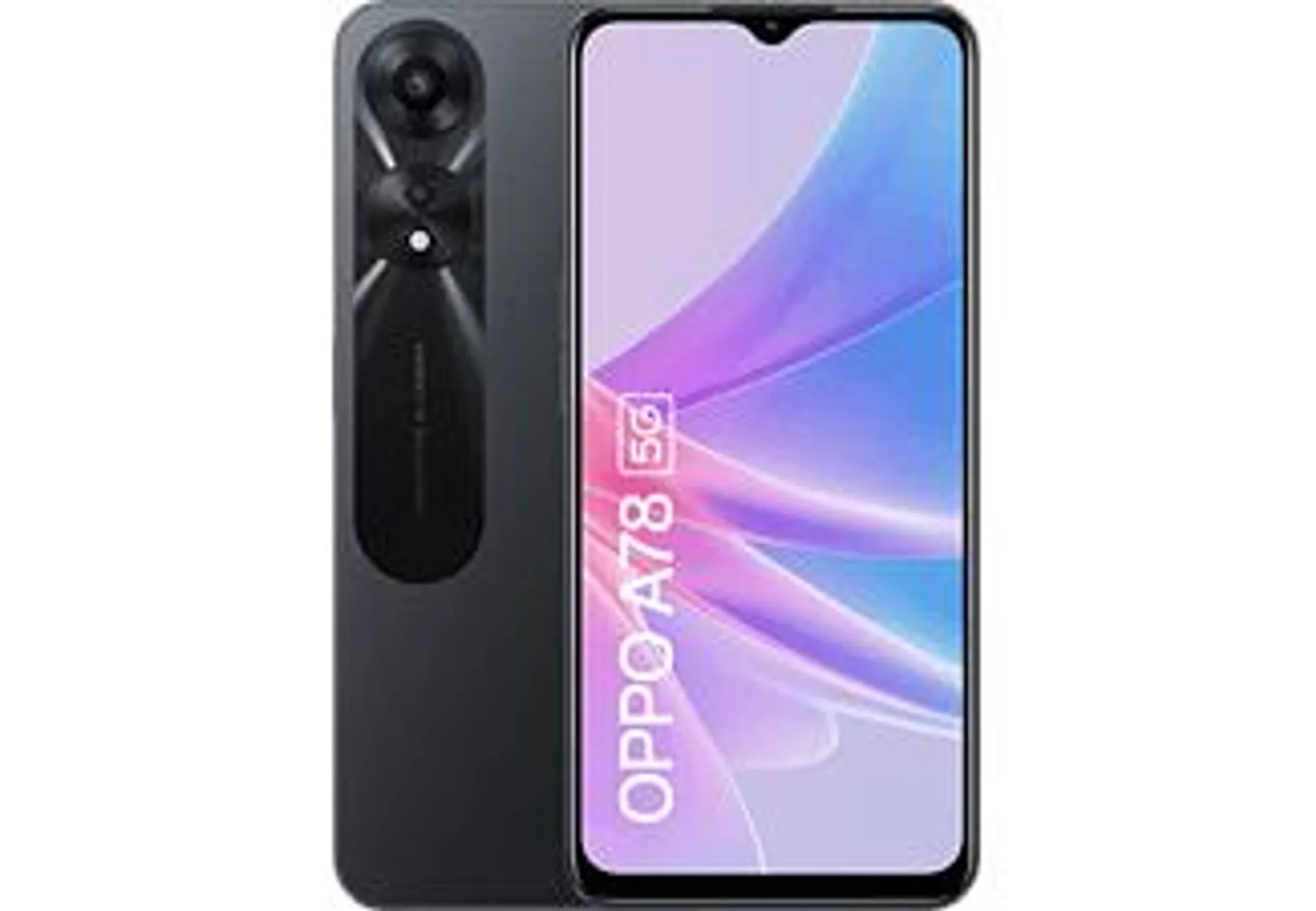 Móvil - OPPO A78 5G, Glowing Black, 128GB, 8GB RAM, 6.56" HD+, MediaTek Dimensity 700, 5000 mAh, Android 13