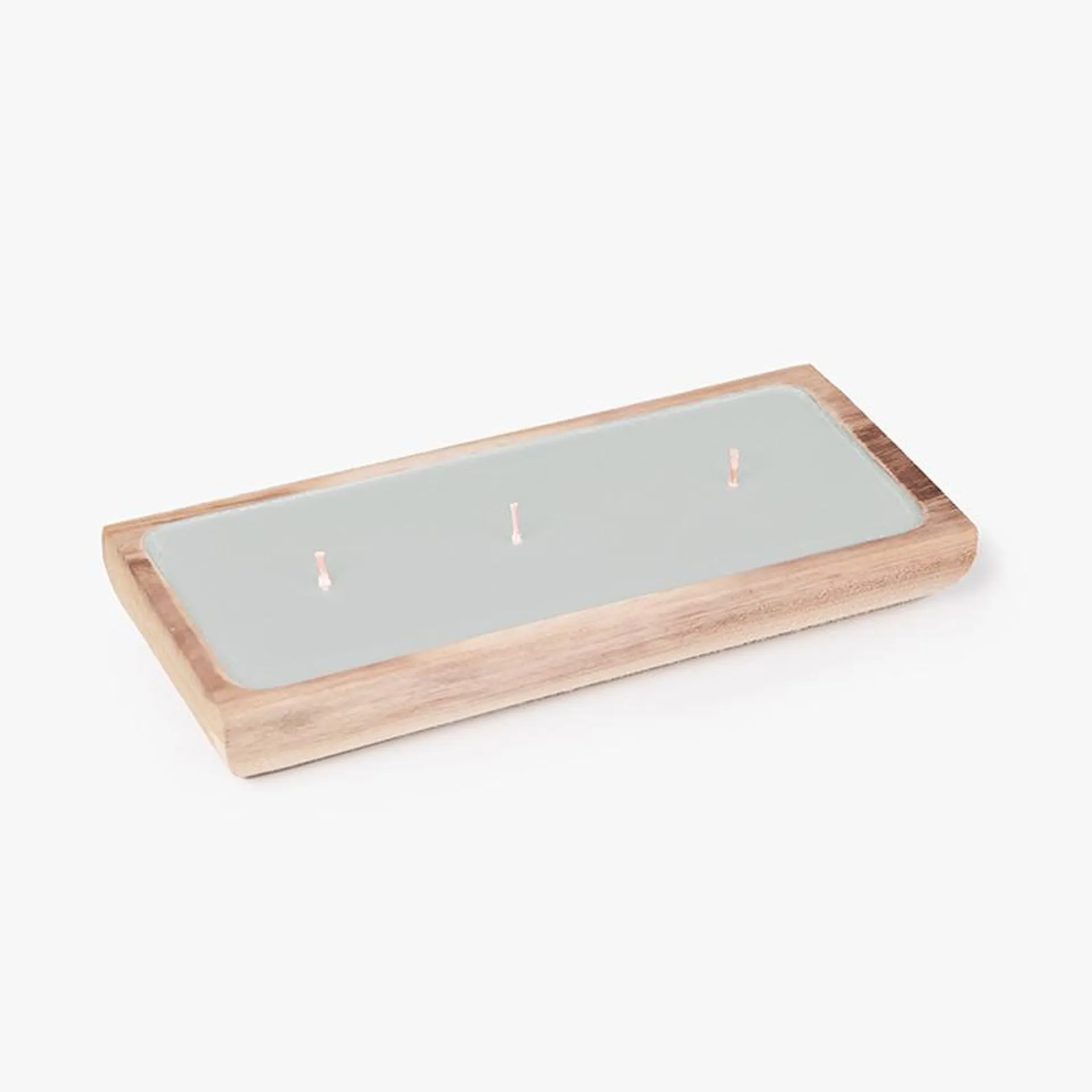 NATURAL LIVING VELA CON SOPORTE MADERA